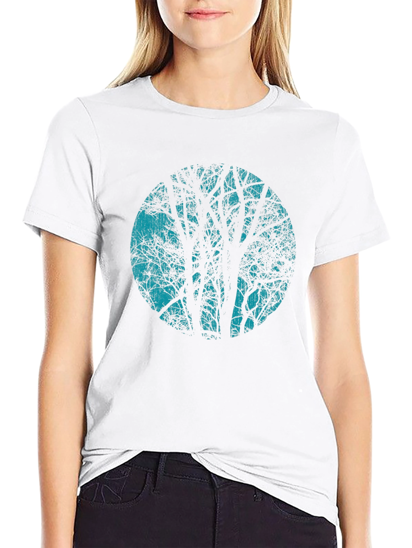 Black Tree Silhouette Graphic Tee