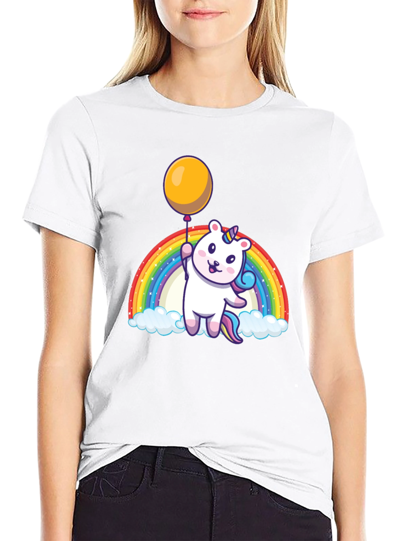 Rainbow Unicorn Balloon T-Shirt
