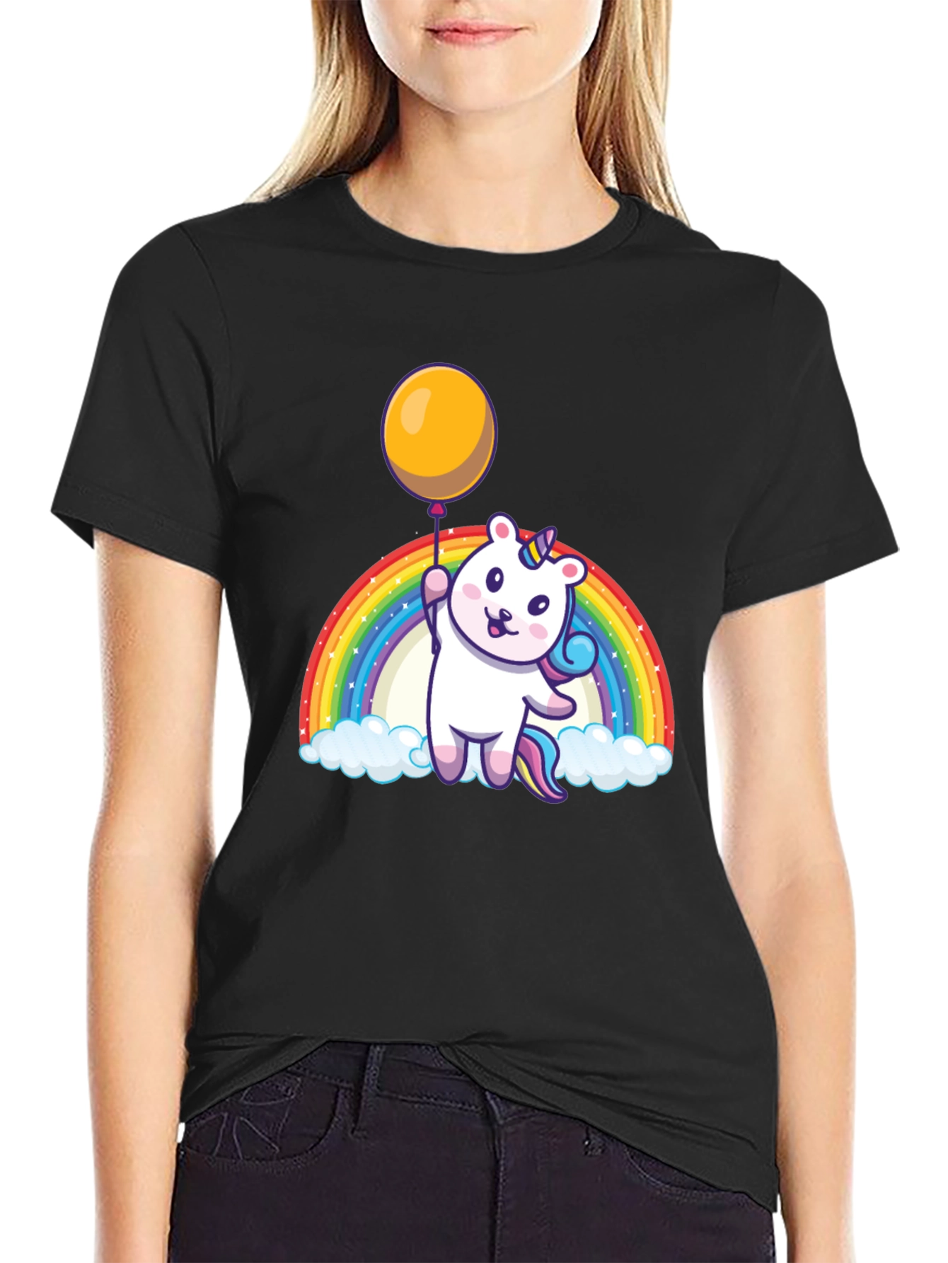 Rainbow Unicorn Balloon T-Shirt