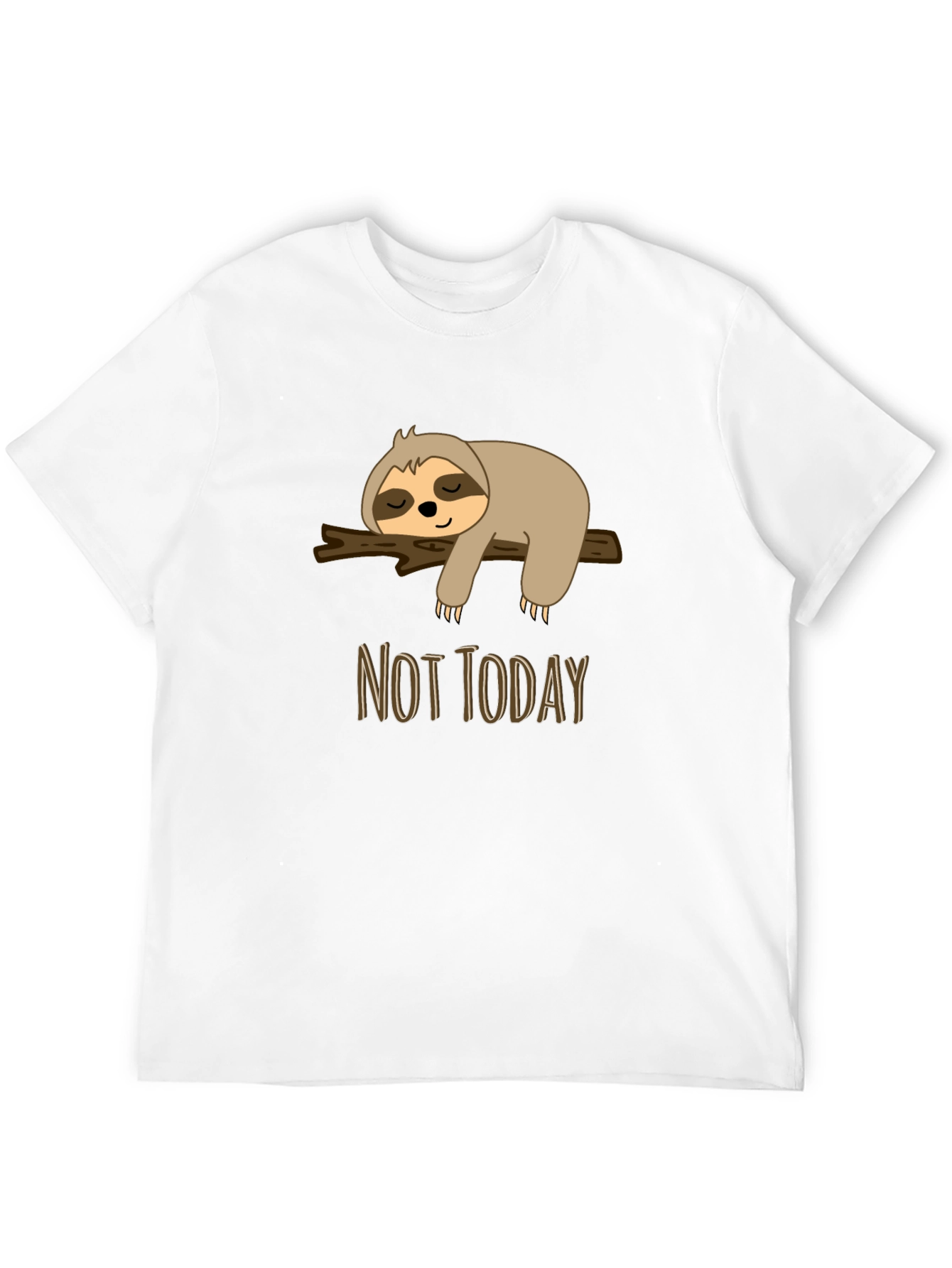Sloth Not Today Graphic Tee - Relaxed Casual Wear
