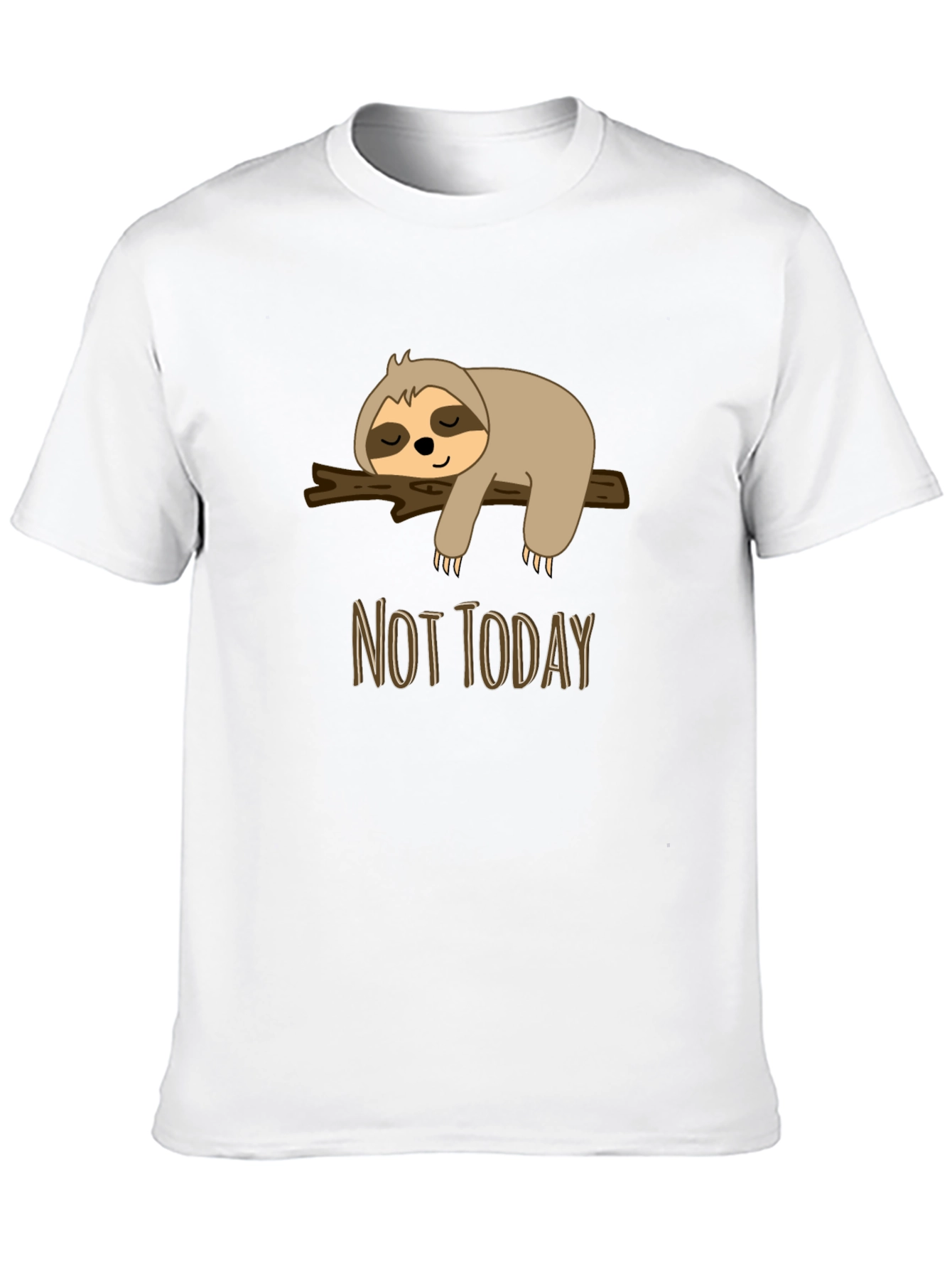 Sloth Not Today Graphic Tee - Relaxed Casual Wear