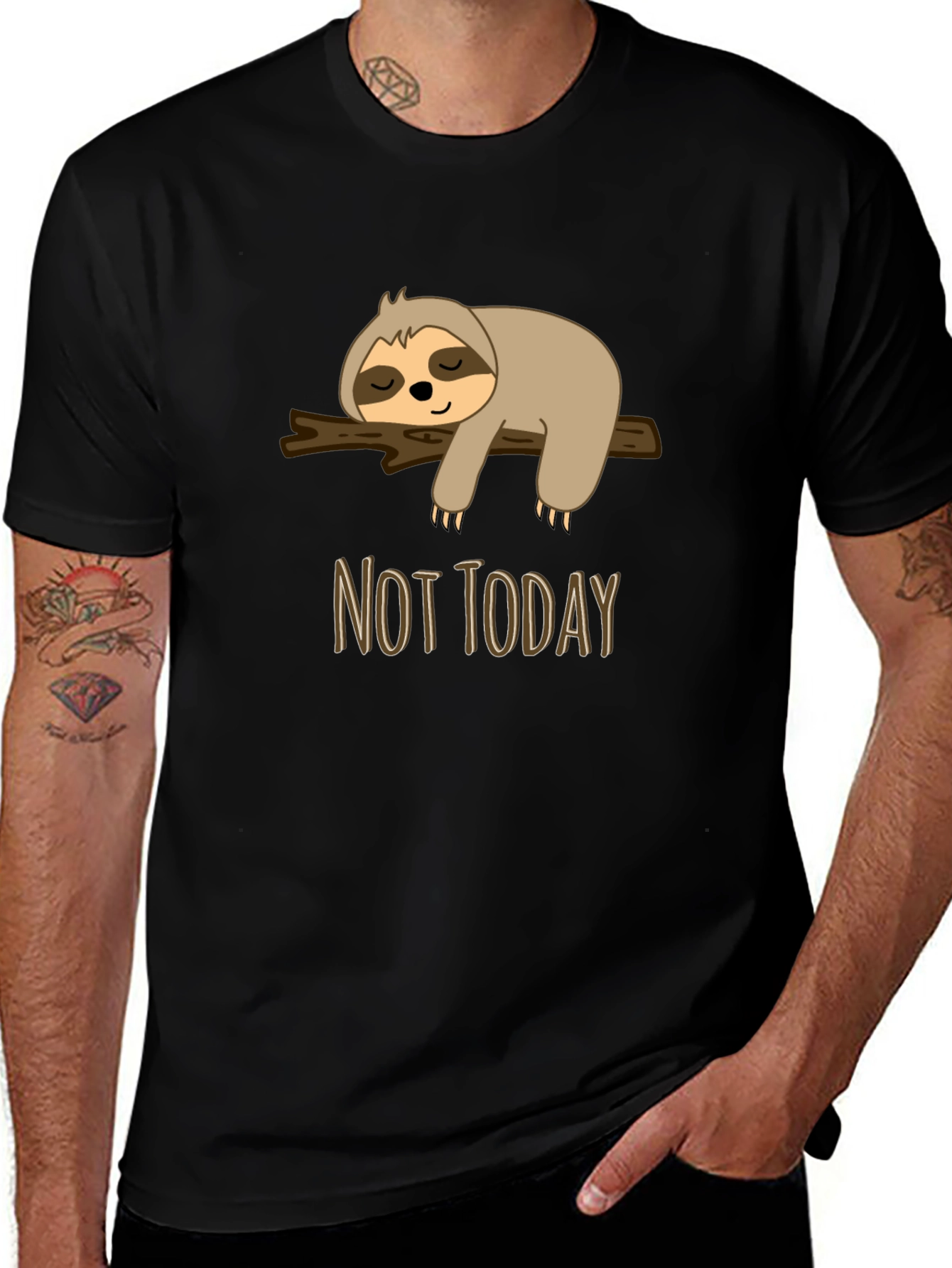 Sloth Not Today Graphic Tee - Relaxed Casual Wear