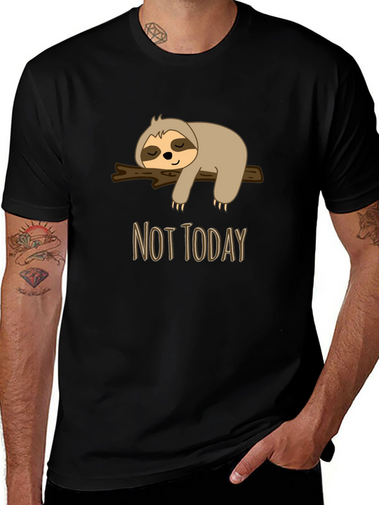Sloth Not Today Graphic Tee - Relaxed Casual Wear