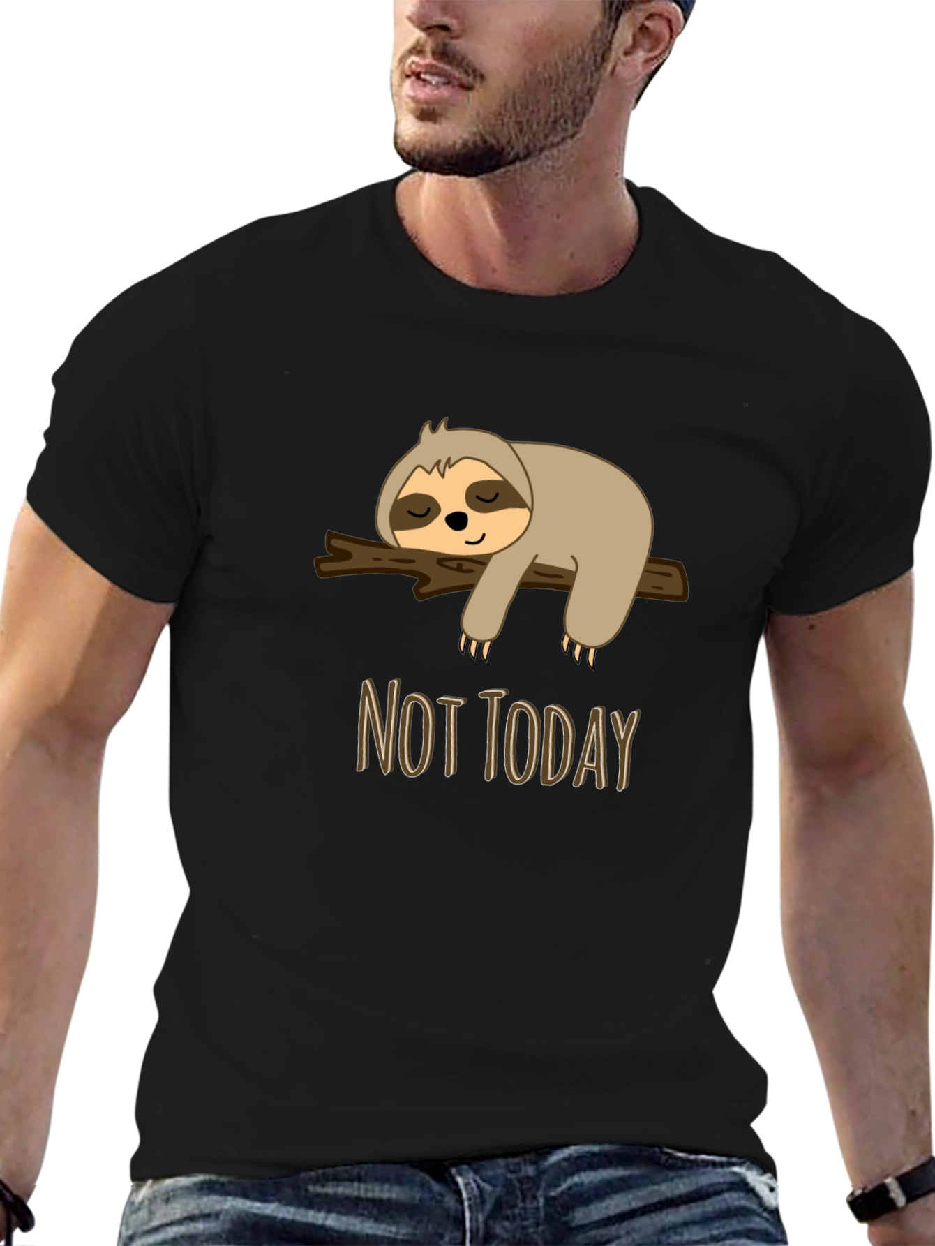 Sloth Not Today Graphic Tee - Relaxed Casual Wear