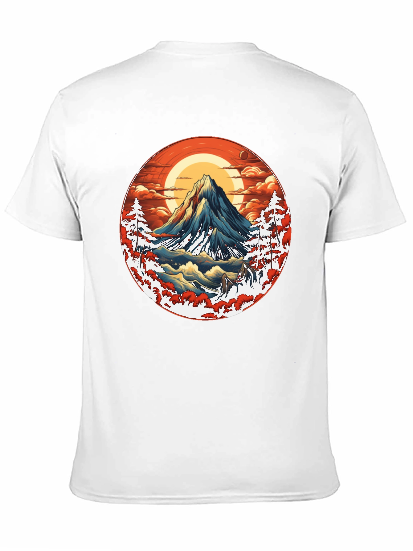 Mountain Graphic Black Tee - Nature Inspired Design