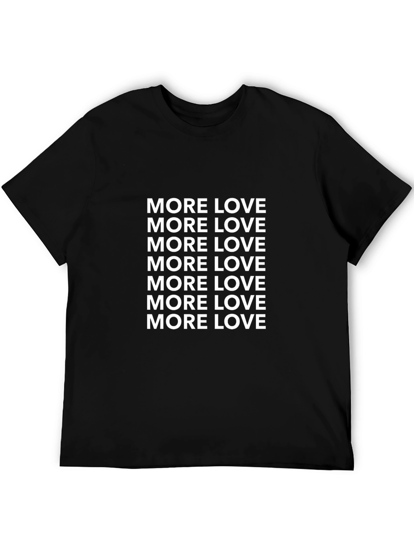More Love Black T-Shirt Graphic Print