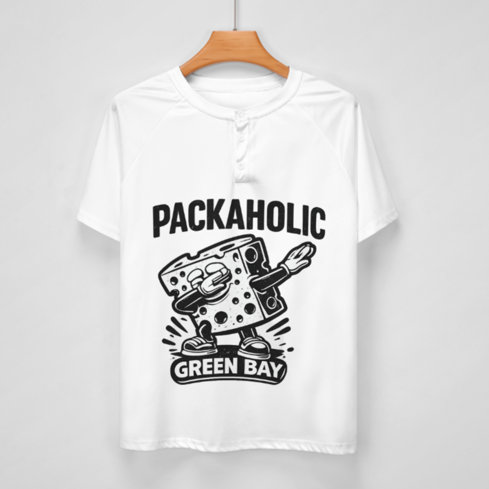Packaholic Green Bay Football Fan Graphic T-Shirt – Funny Cheese Head Sports Tee for Game Day(z366)