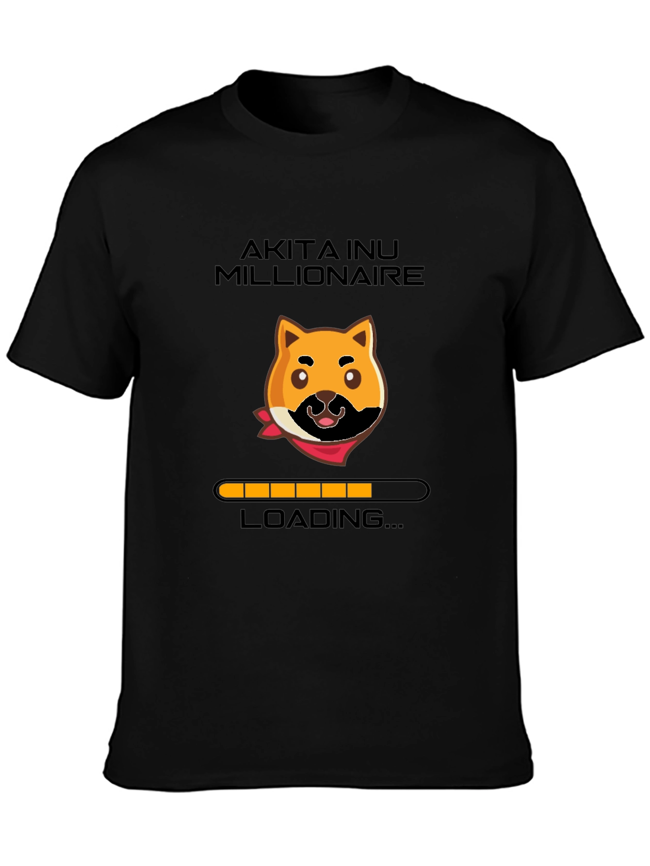 Akita Inu Millionaire Loading T-Shirt - Black