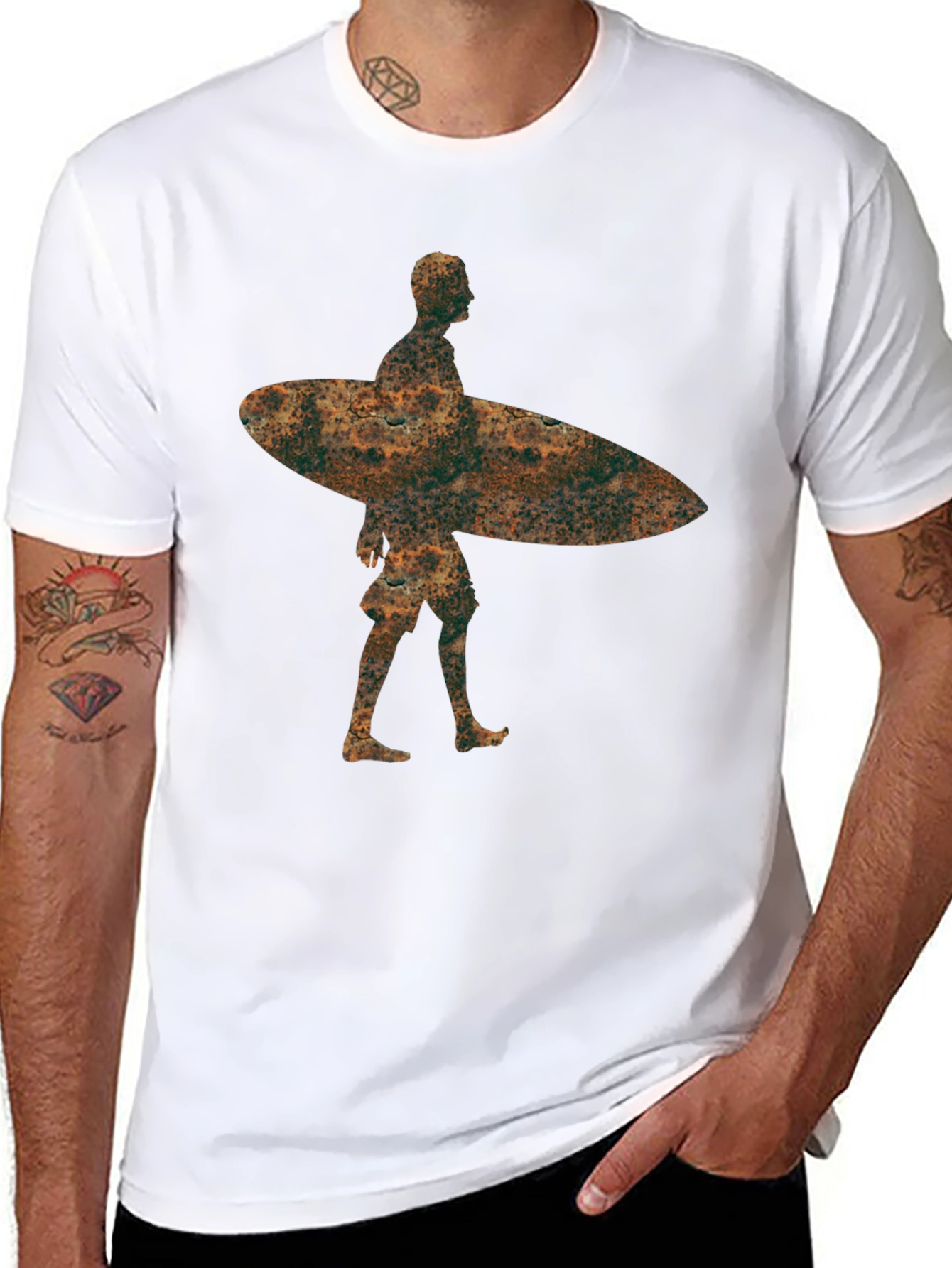 Surfer Graphic Tee - Unique Artistic Design