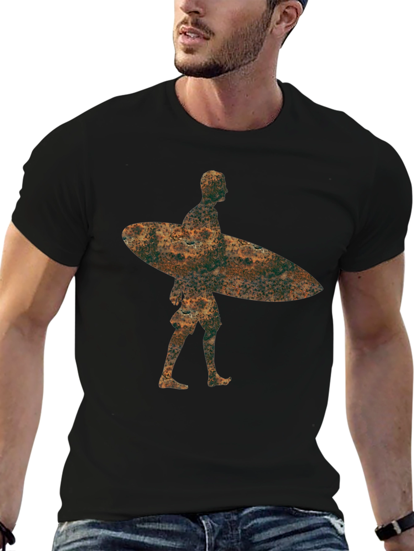Surfer Graphic Tee - Unique Artistic Design