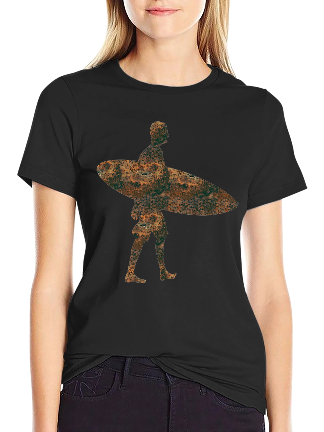 Surfer Graphic Tee - Unique Artistic Design