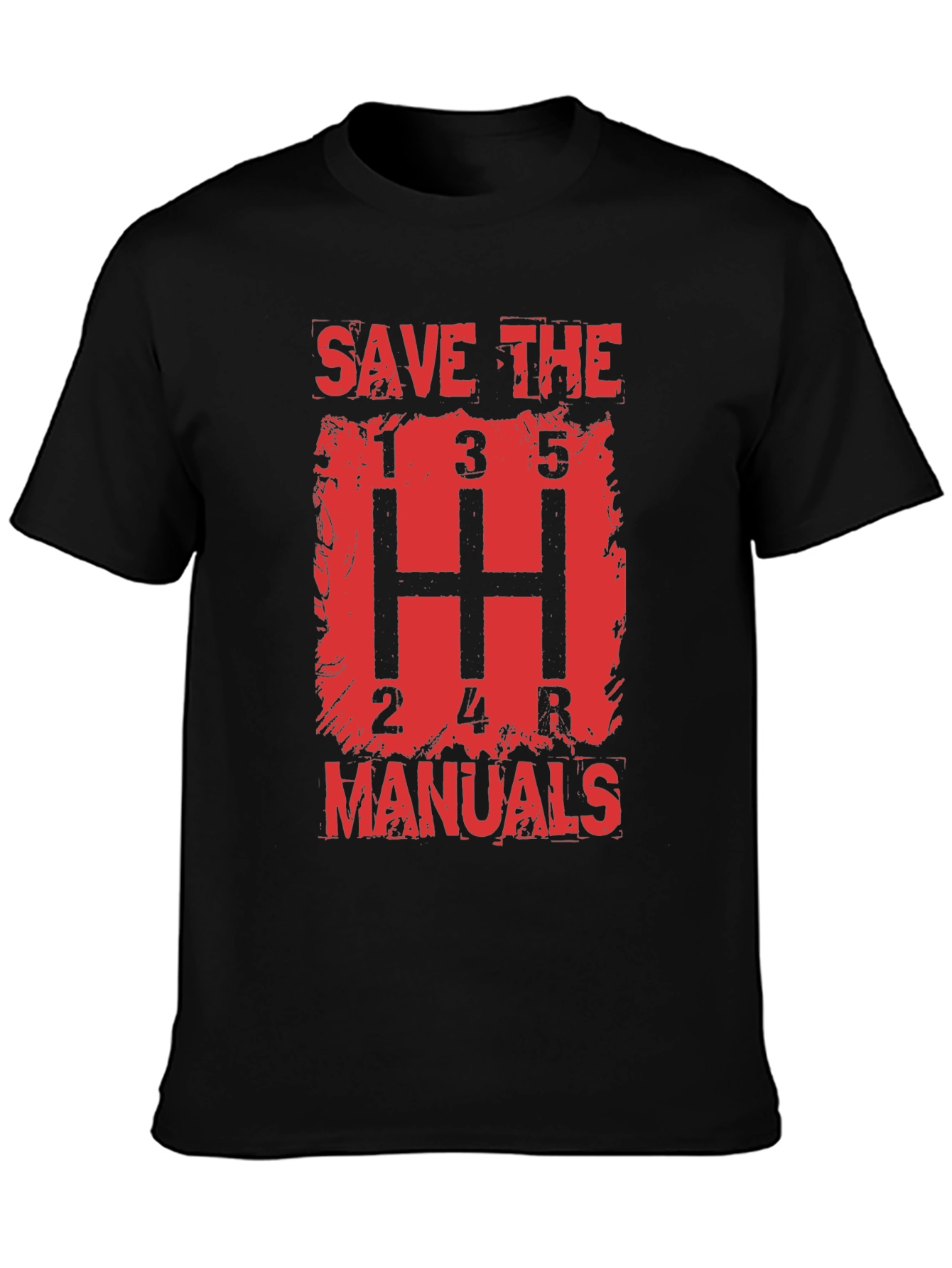 Save The Manuals Black T-Shirt - Car Enthusiast Apparel