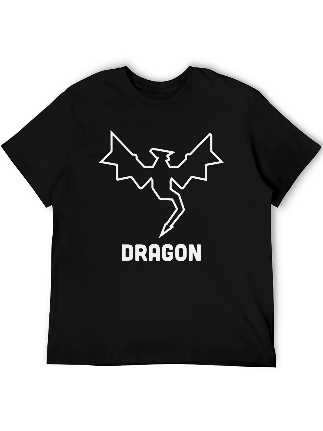 Dragon Graphic Print Black T-Shirt