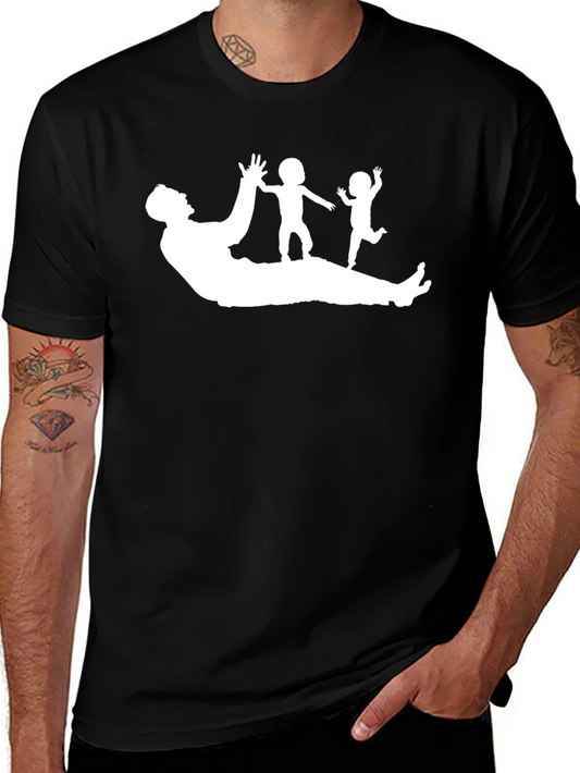 Dad & Kids Graphic T-Shirt - Playtime Fun!