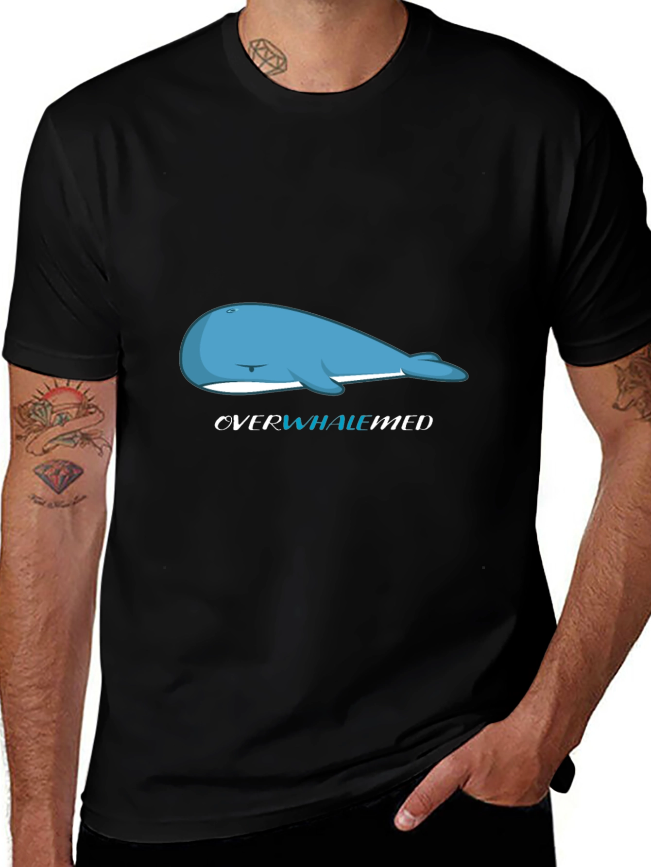 Overwhalemed T-Shirt - Funny Whale Tee