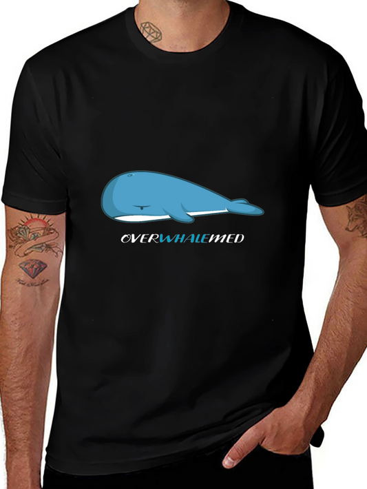 Overwhalemed T-Shirt - Funny Whale Tee