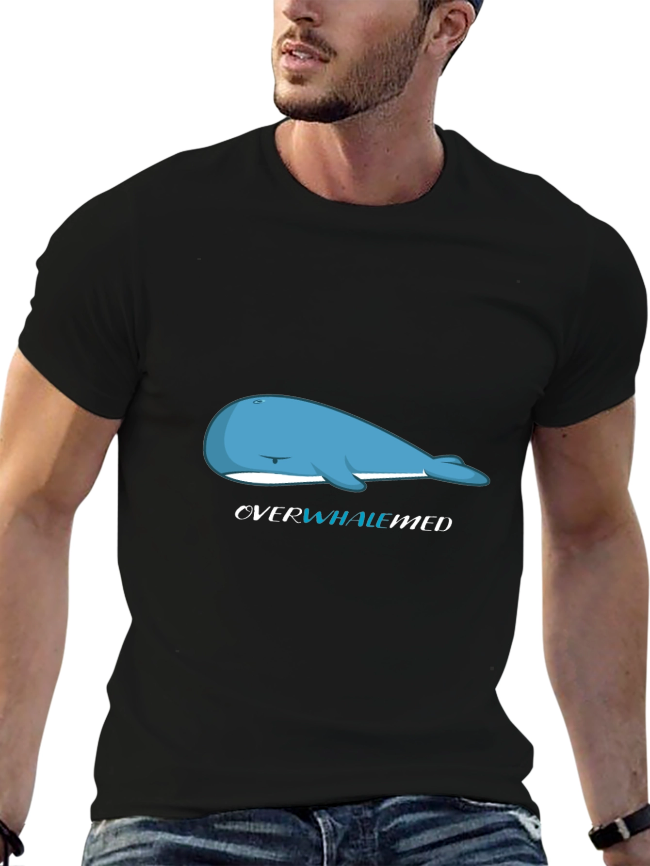 Overwhalemed T-Shirt - Funny Whale Tee