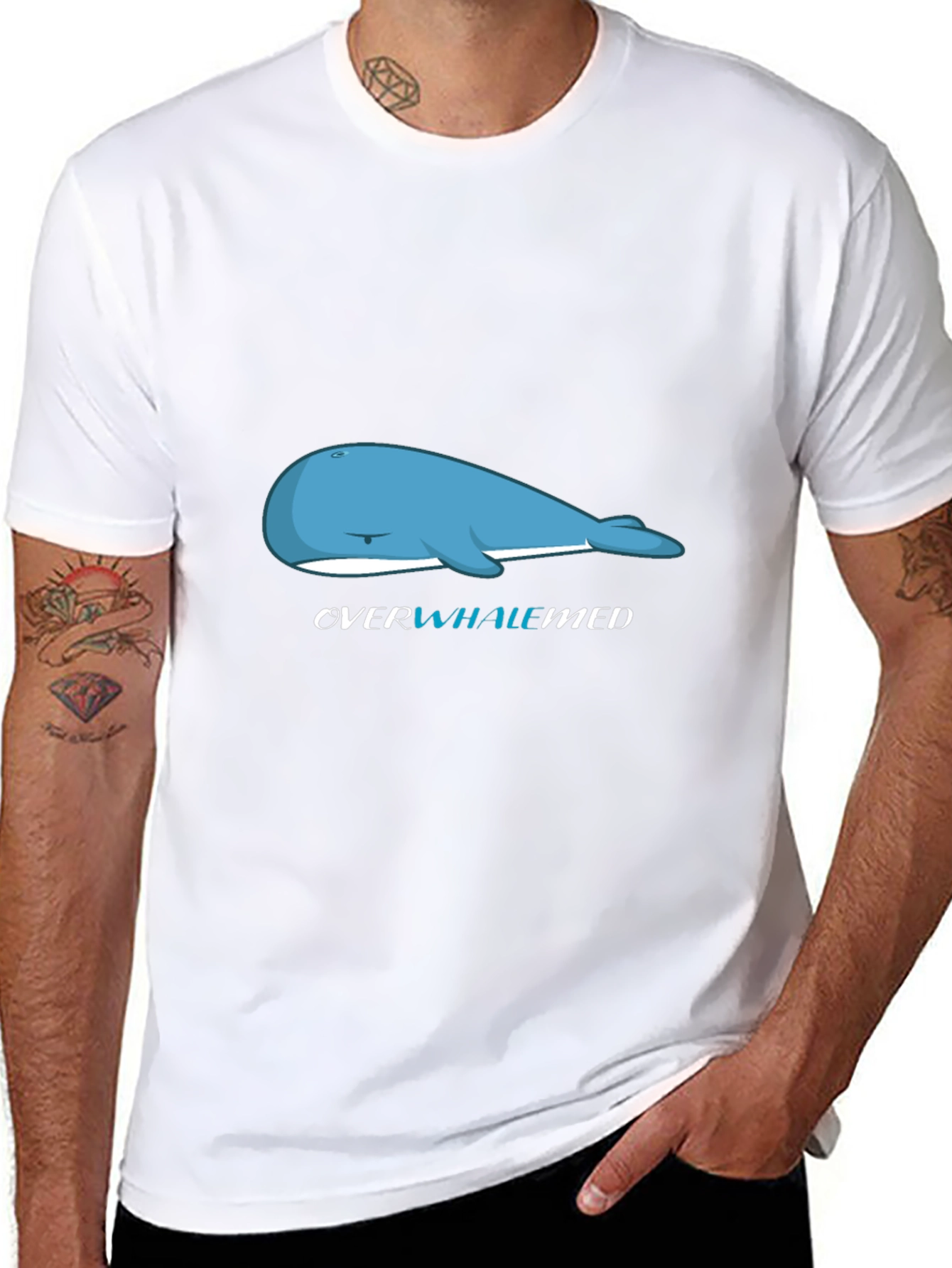 Overwhalemed T-Shirt - Funny Whale Tee