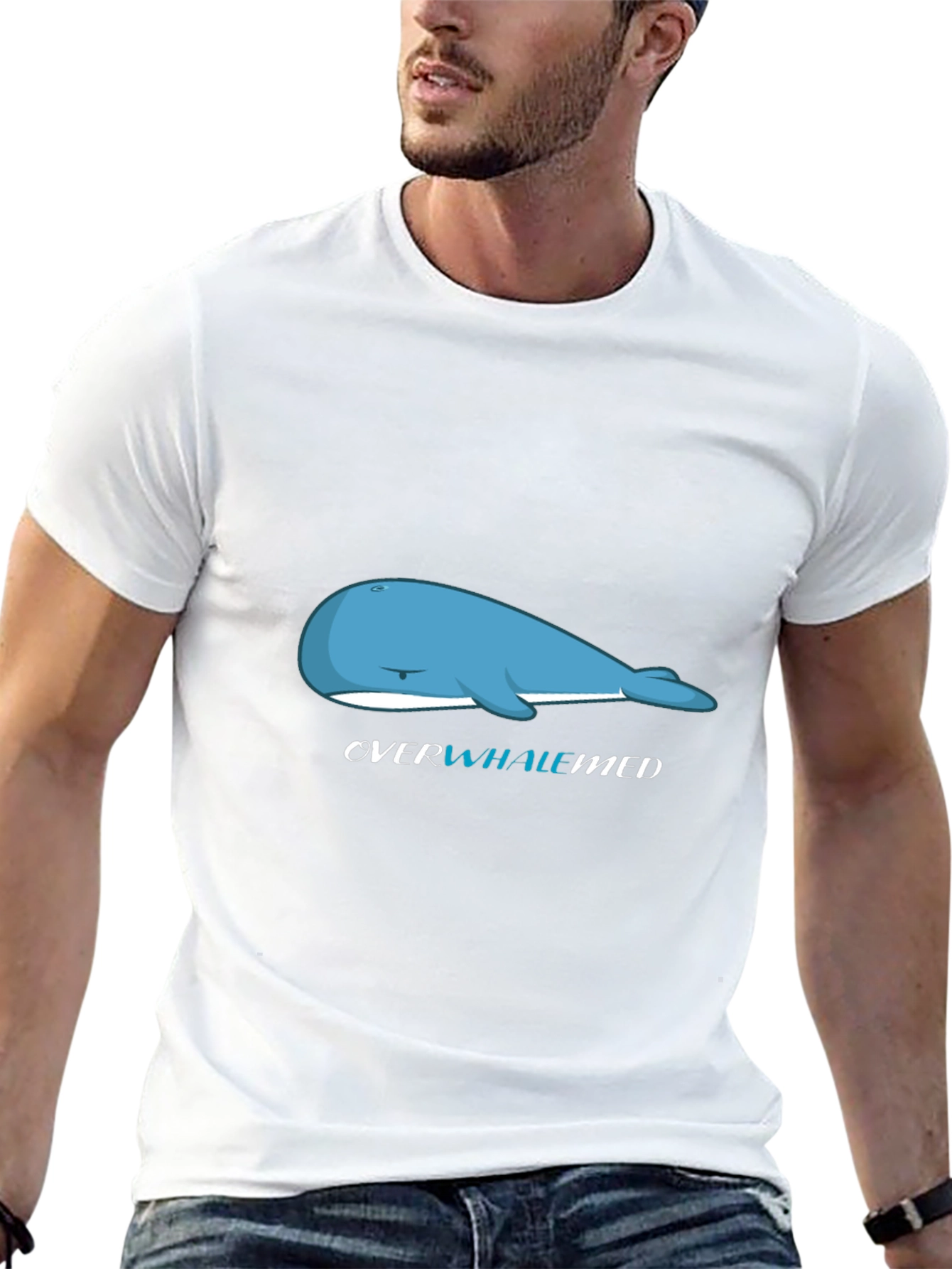 Overwhalemed T-Shirt - Funny Whale Tee