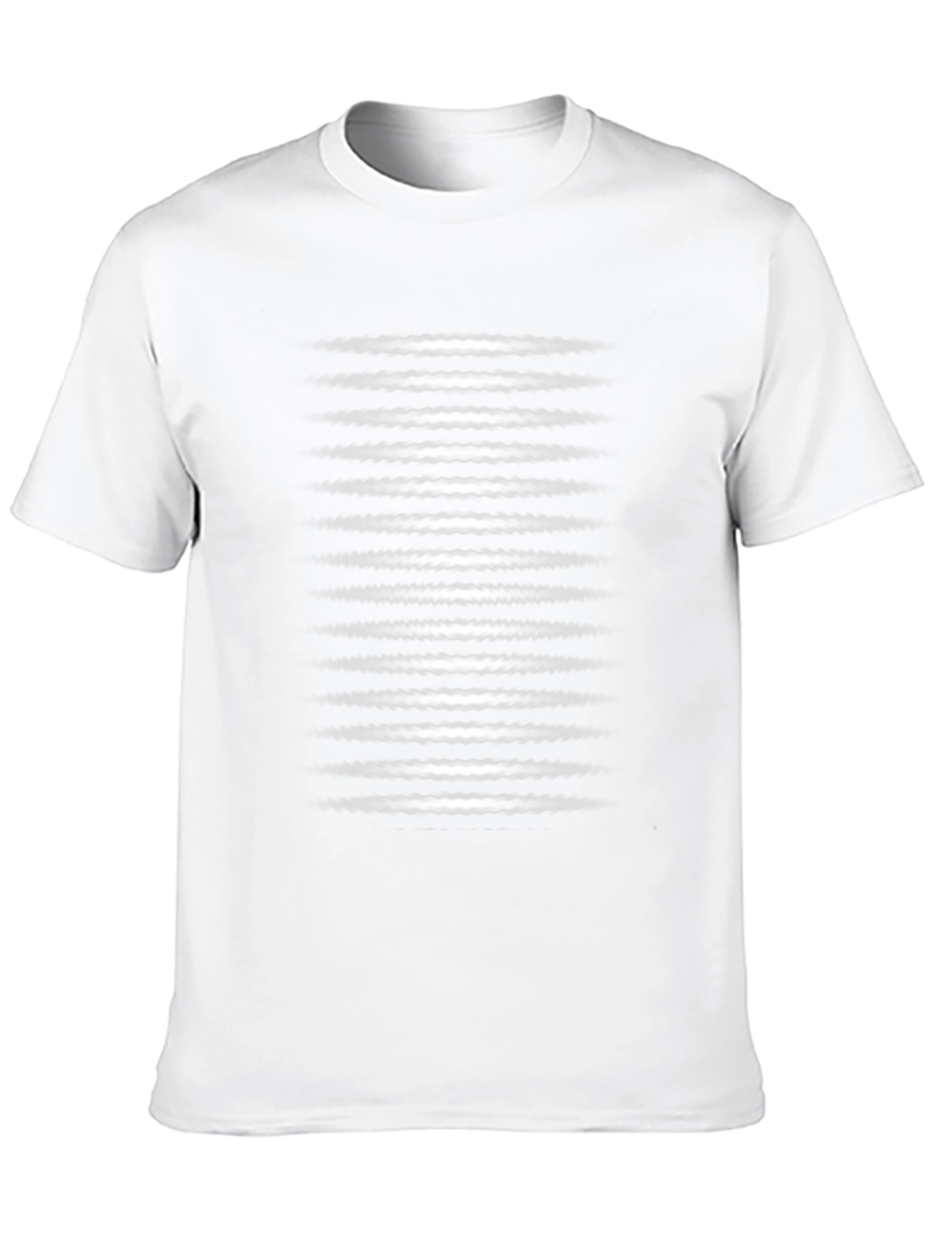 Optical Illusion Stripe Tee - Mens Black Graphic T-Shirt