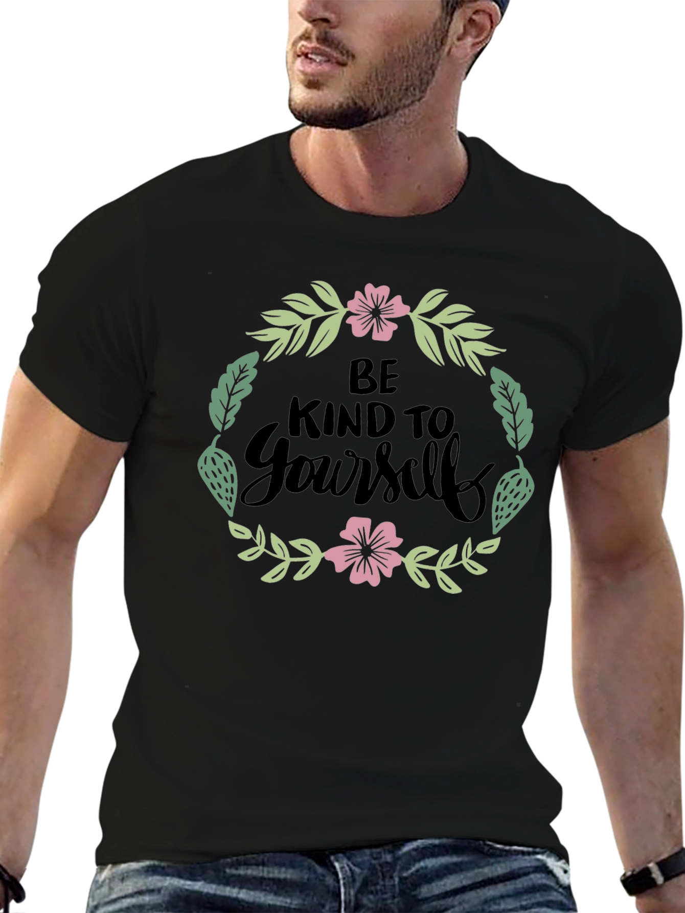 Be Kind to Yourself Floral Graphic T-Shirt