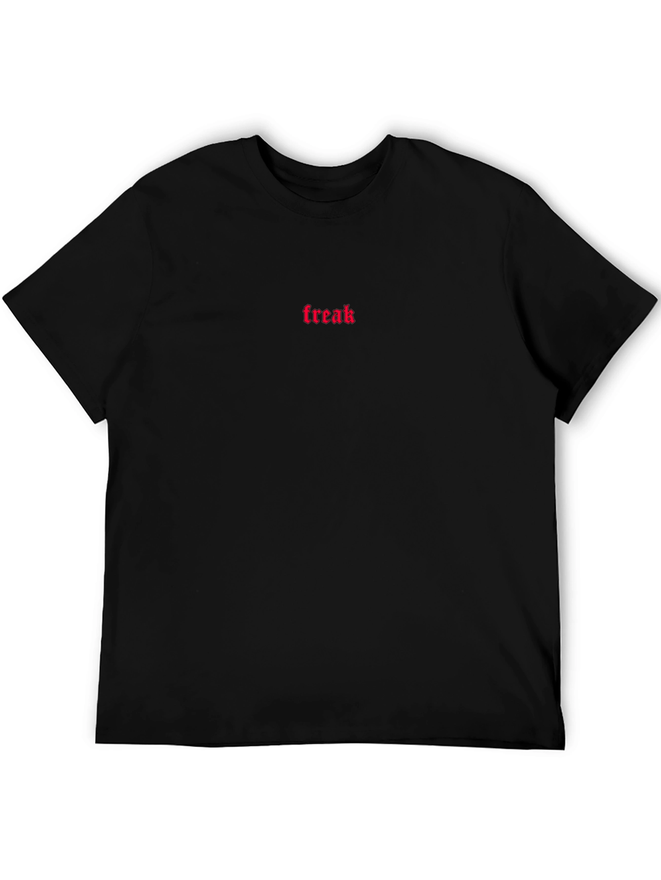 Freak Embroidered Tee - Black Cotton Comfort
