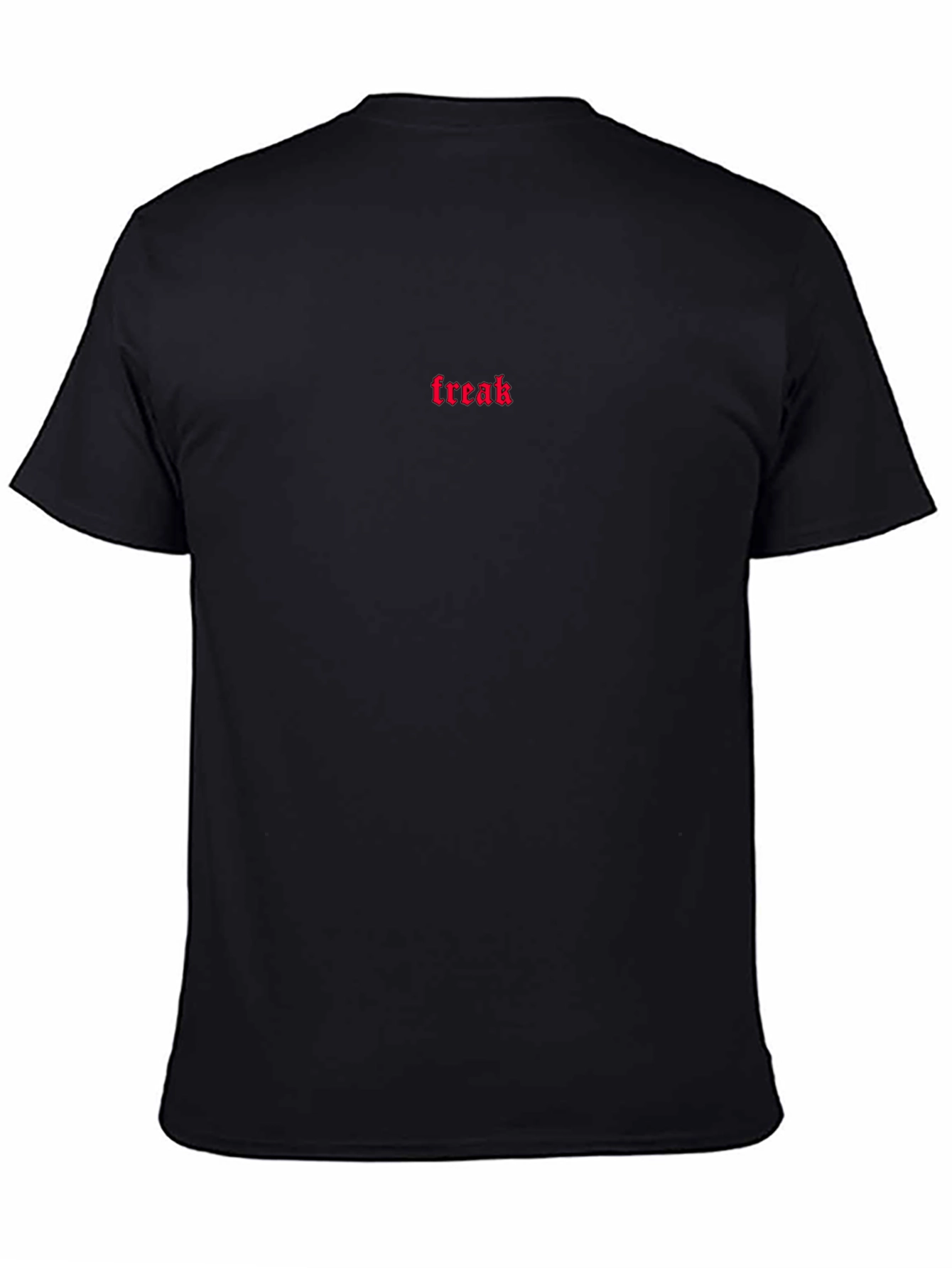 Freak Embroidered Tee - Black Cotton Comfort