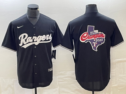 Men's Texas Rangers Black Replica Baseball Jerseys