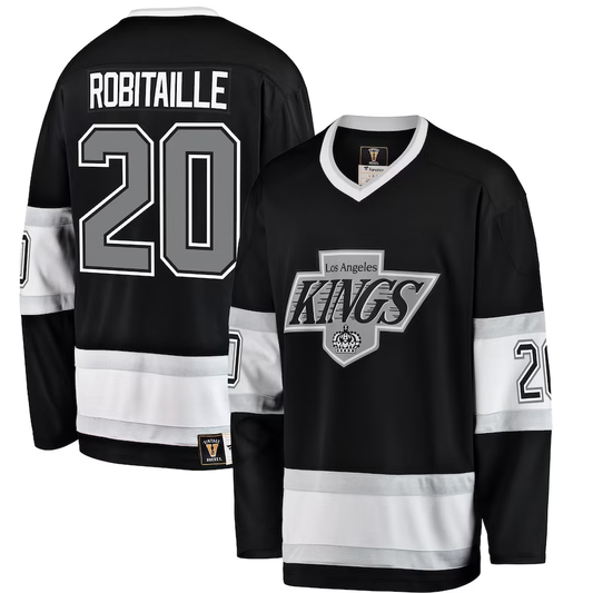 Men's Los Angeles Kings Luc Robitaille #20 Black Premier Breakaway Retired Player Jerseys