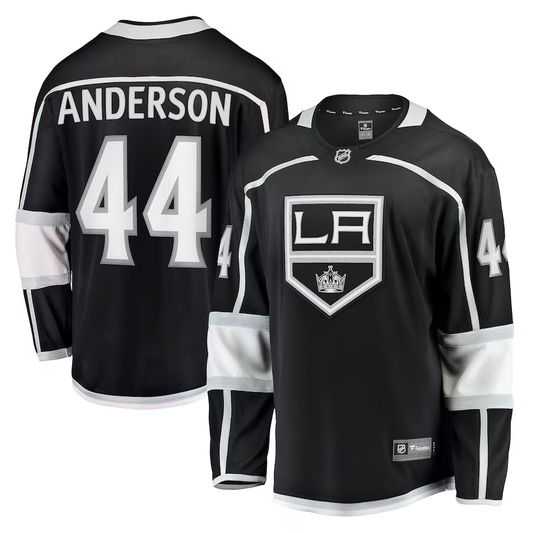Men's Los Angeles Kings Mikey Anderson #44 Black Home Breakaway Player Jerseys