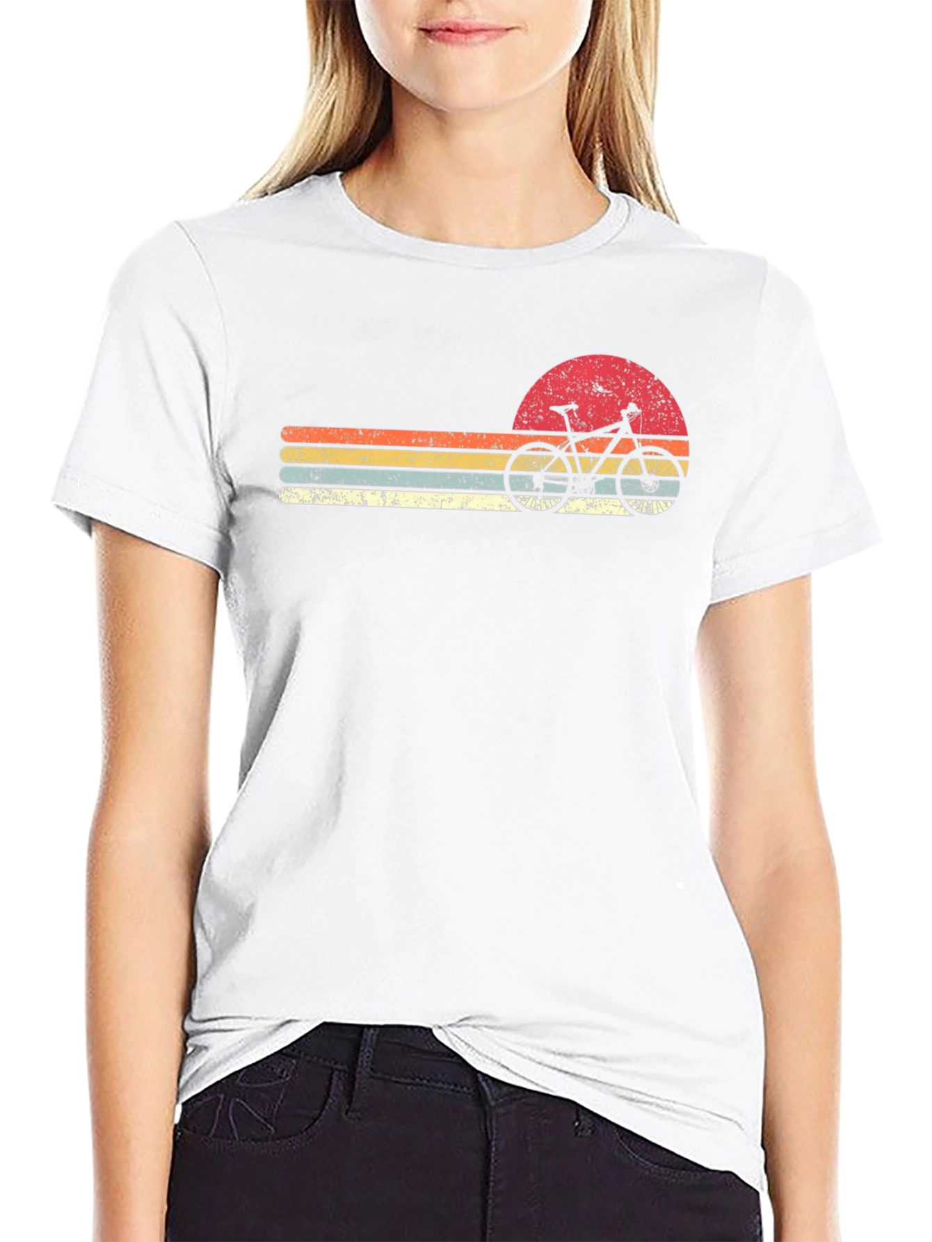 Retro Sunset Bicycle Graphic Tee