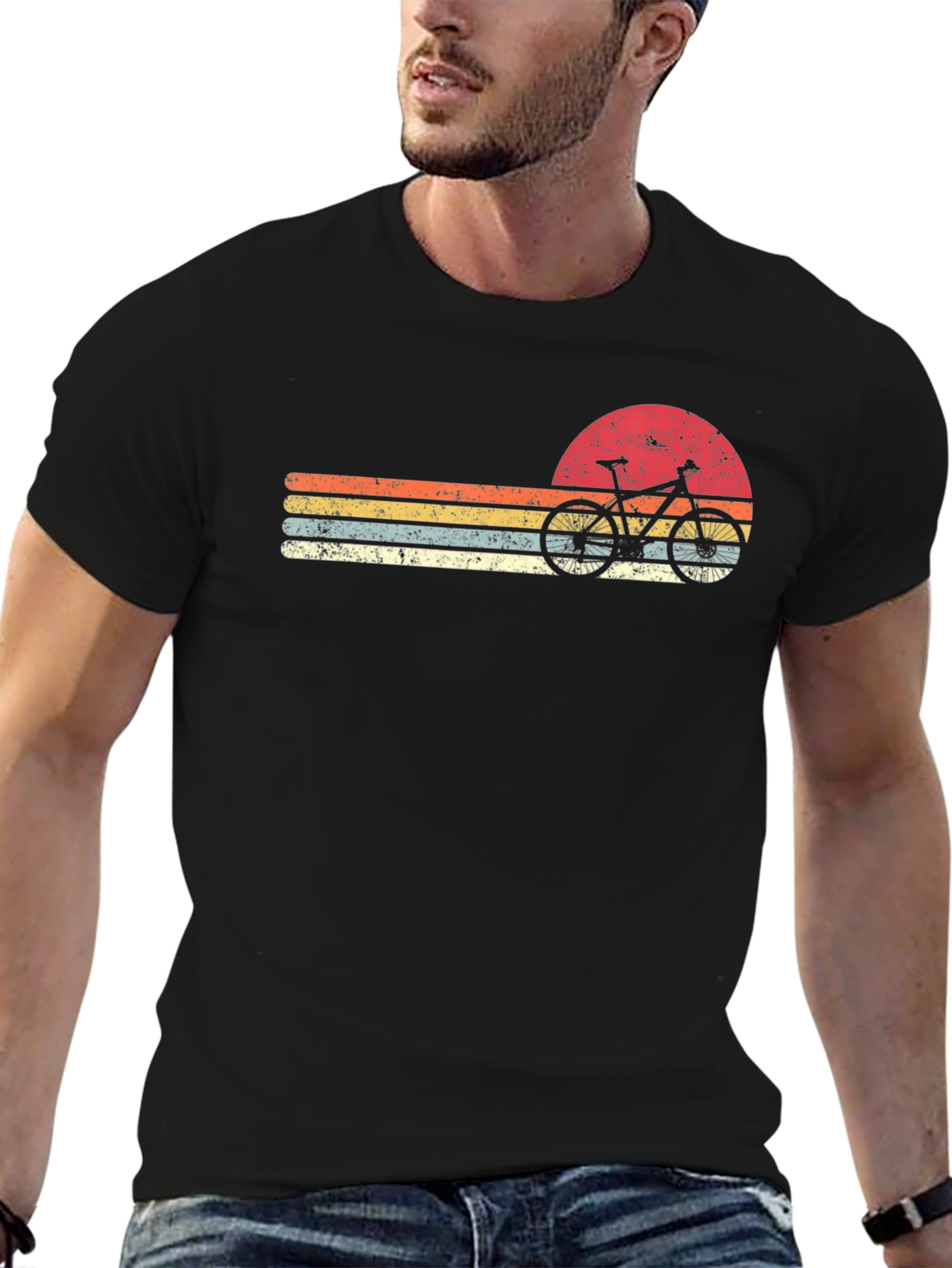 Retro Sunset Bicycle Graphic Tee