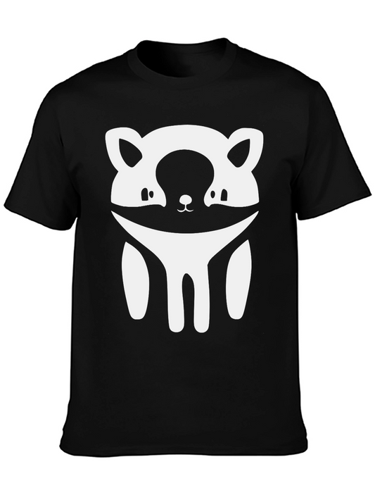 Cute Raccoon Graphic Tee - Soft Black Cotton
