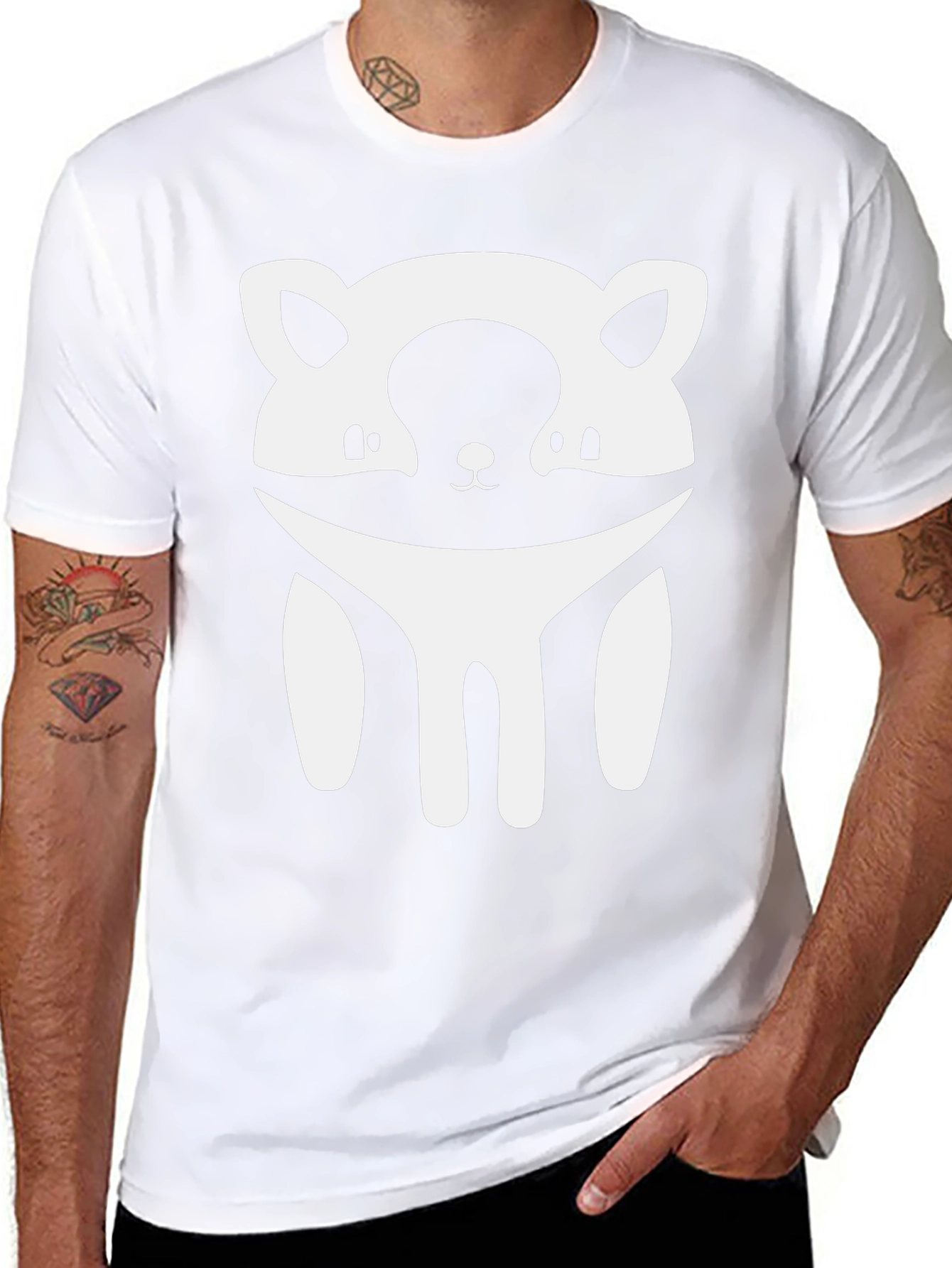 Cute Raccoon Graphic Tee - Soft Black Cotton