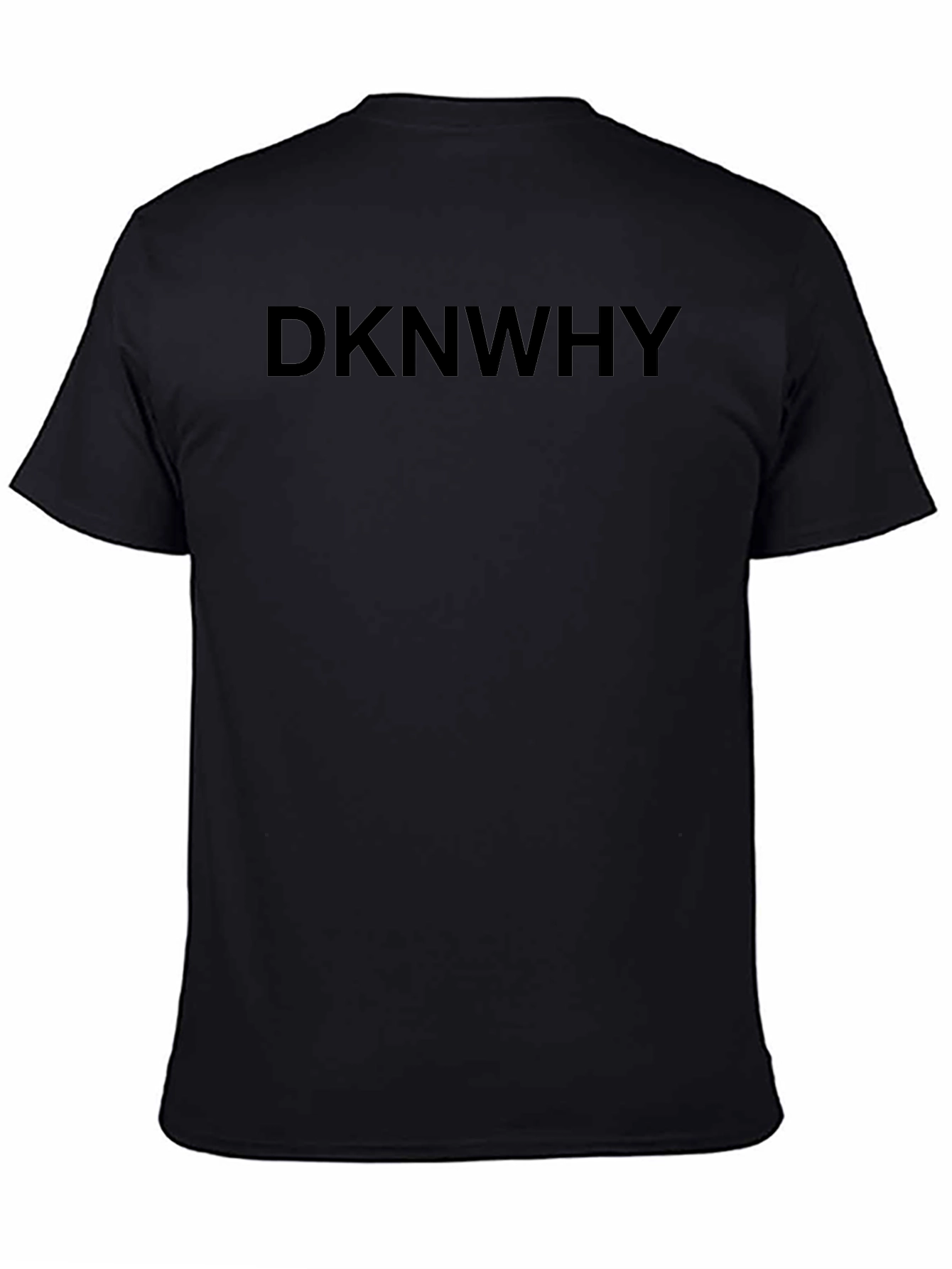 DKNWHY Black Graphic Tee - Casual Comfort