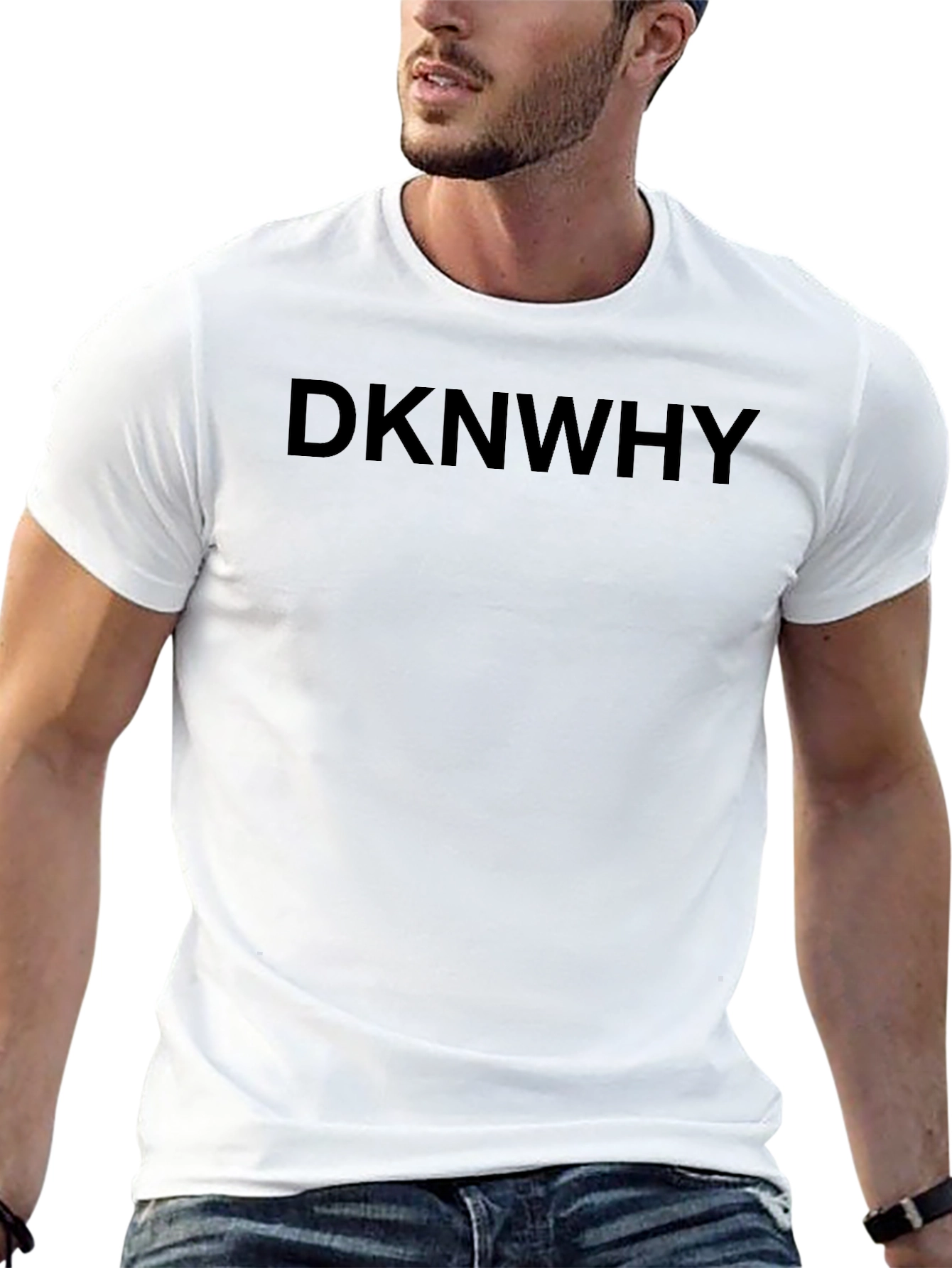 DKNWHY Black Graphic Tee - Casual Comfort