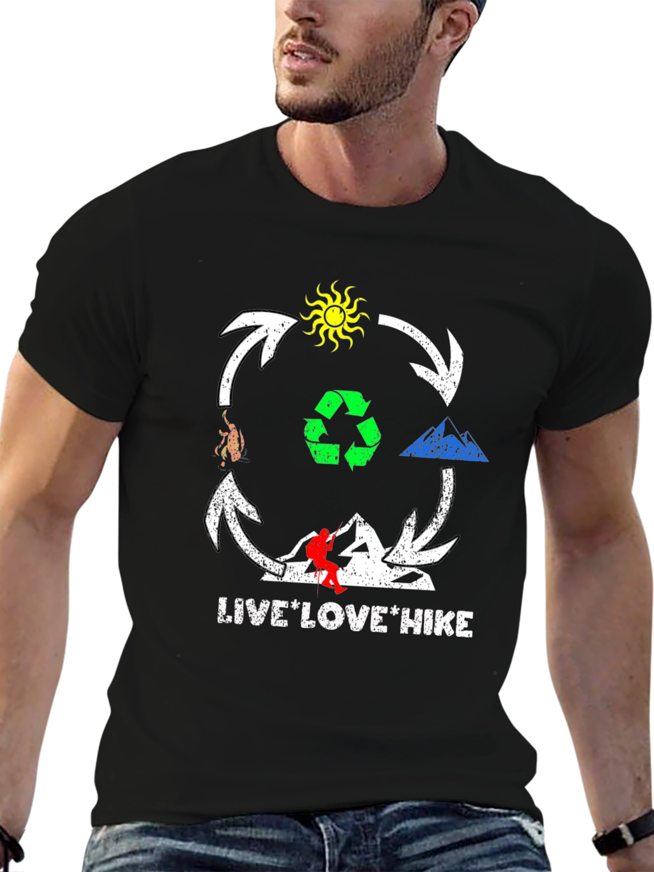 Live Love Hike Graphic T-Shirt