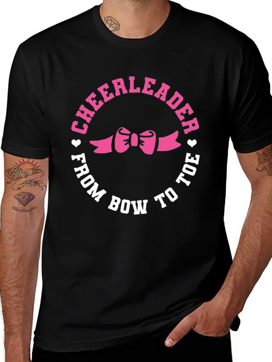 Cheerleader Bow to Toe Black T-Shirt