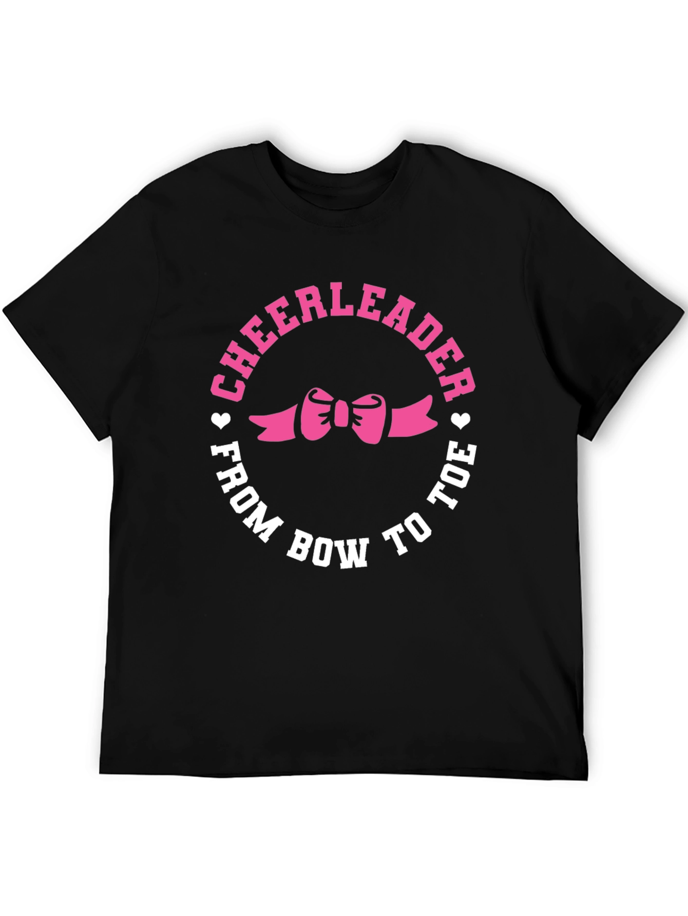 Cheerleader Bow to Toe Black T-Shirt