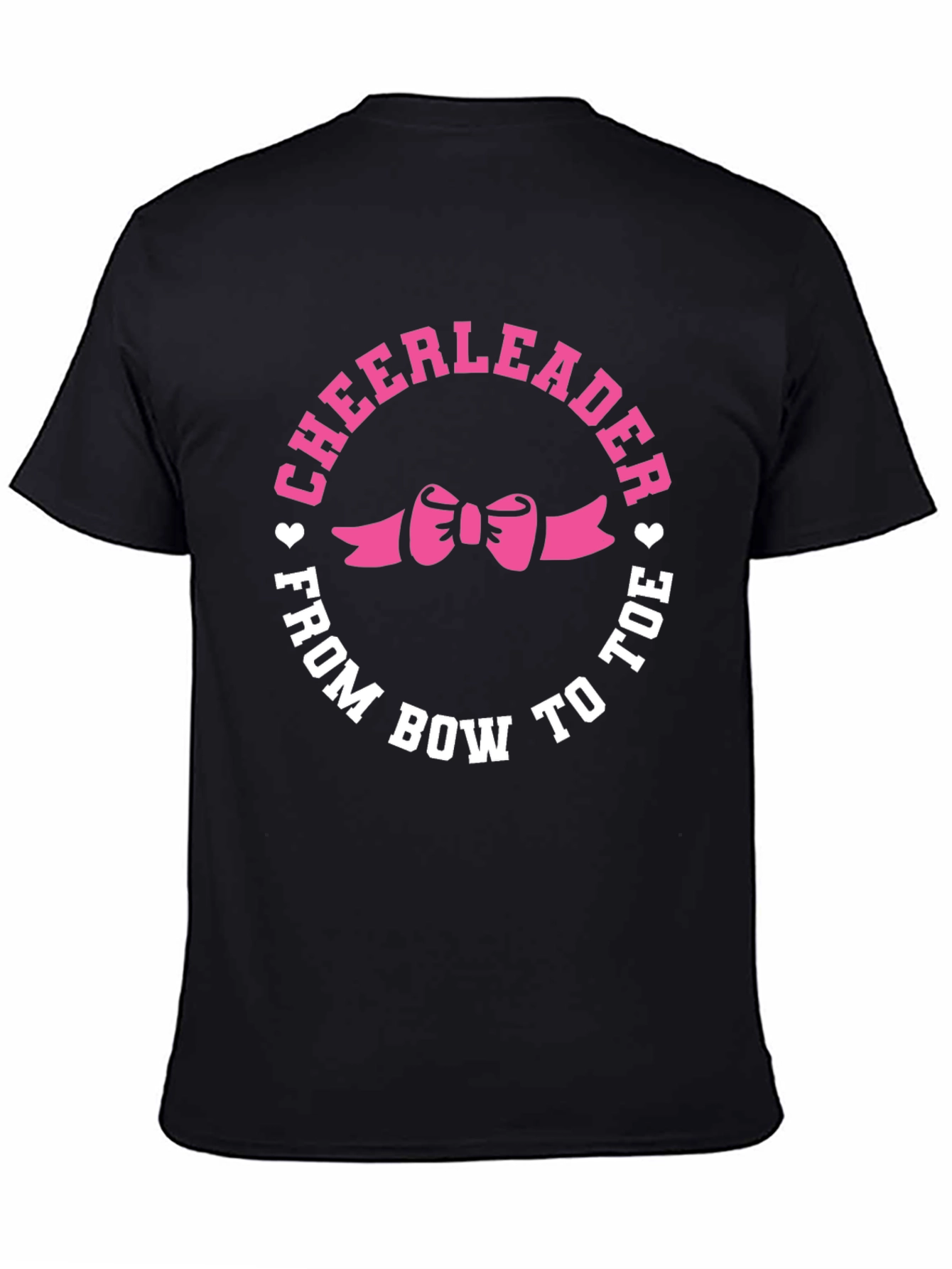 Cheerleader Bow to Toe Black T-Shirt