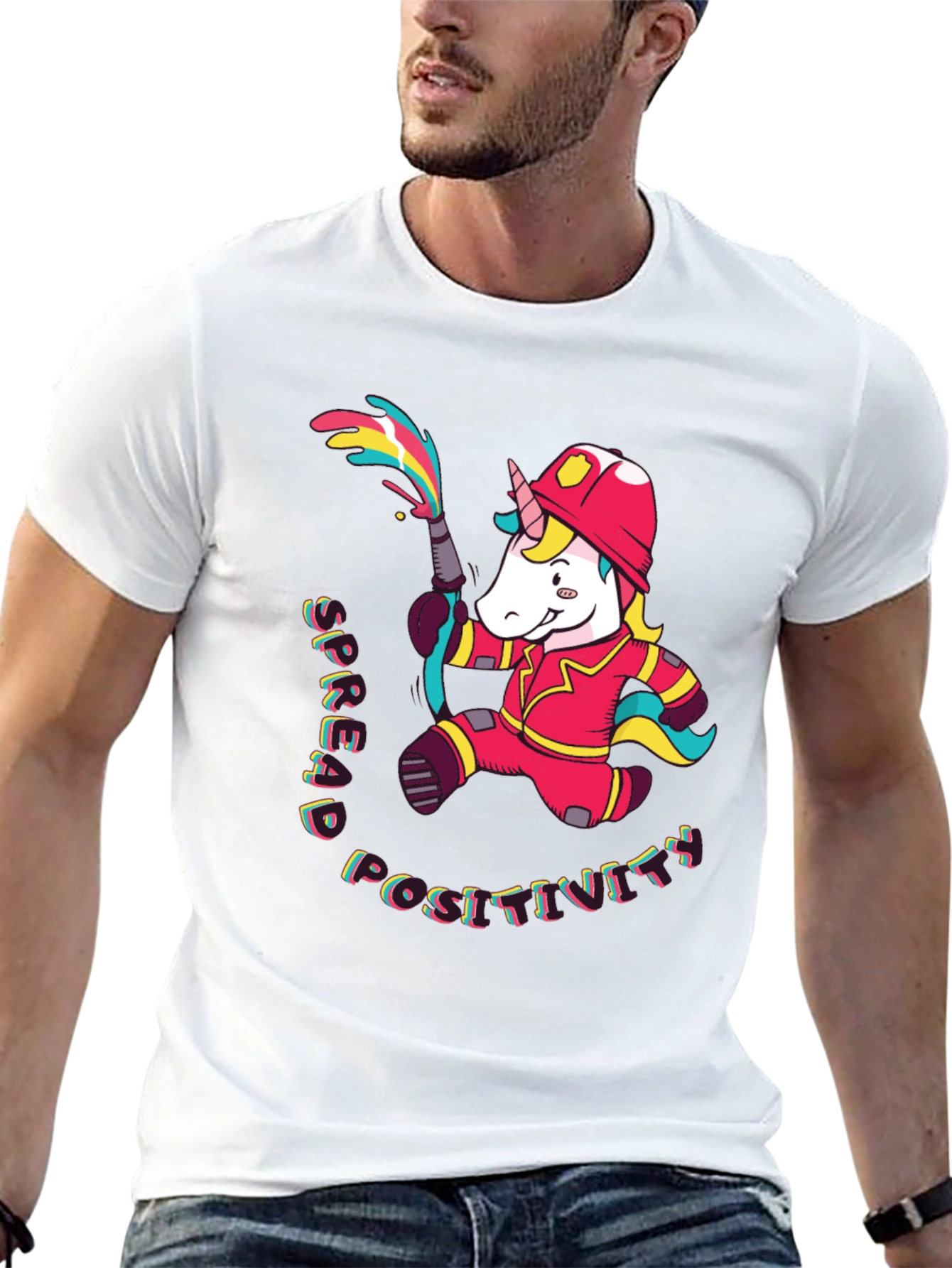 Unicorn Firefighter T-Shirt: Spread Positivity!