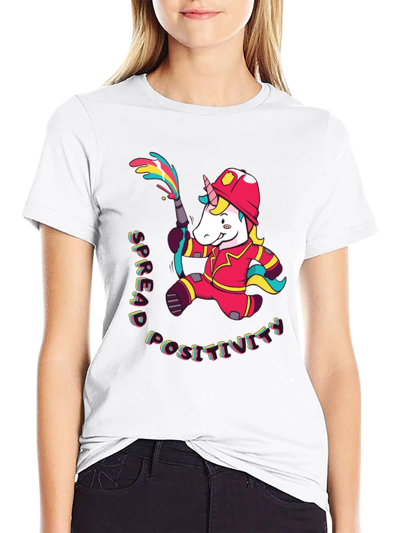Unicorn Firefighter T-Shirt: Spread Positivity!