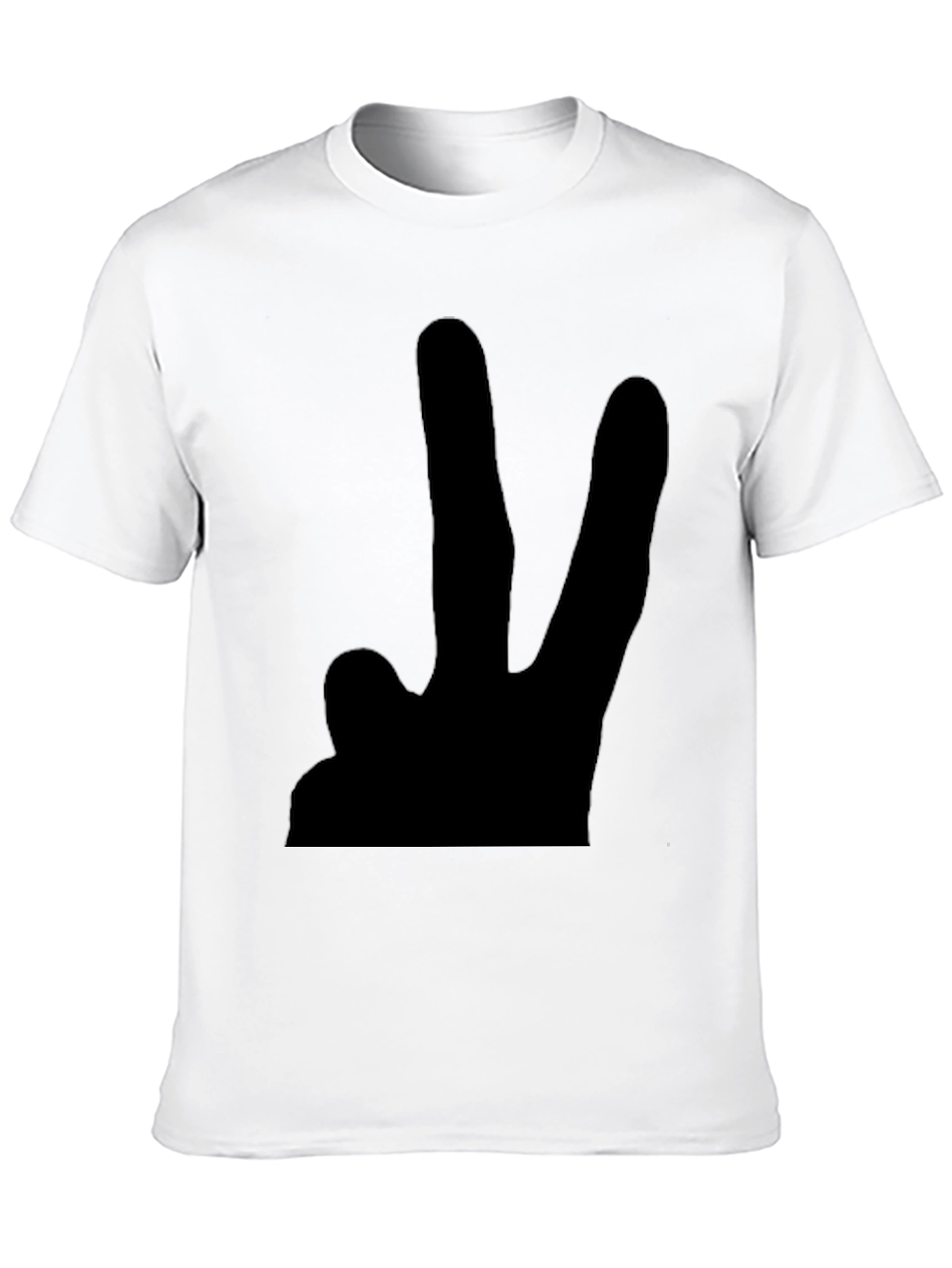 Peace Sign T-Shirt - Black Casual Tee