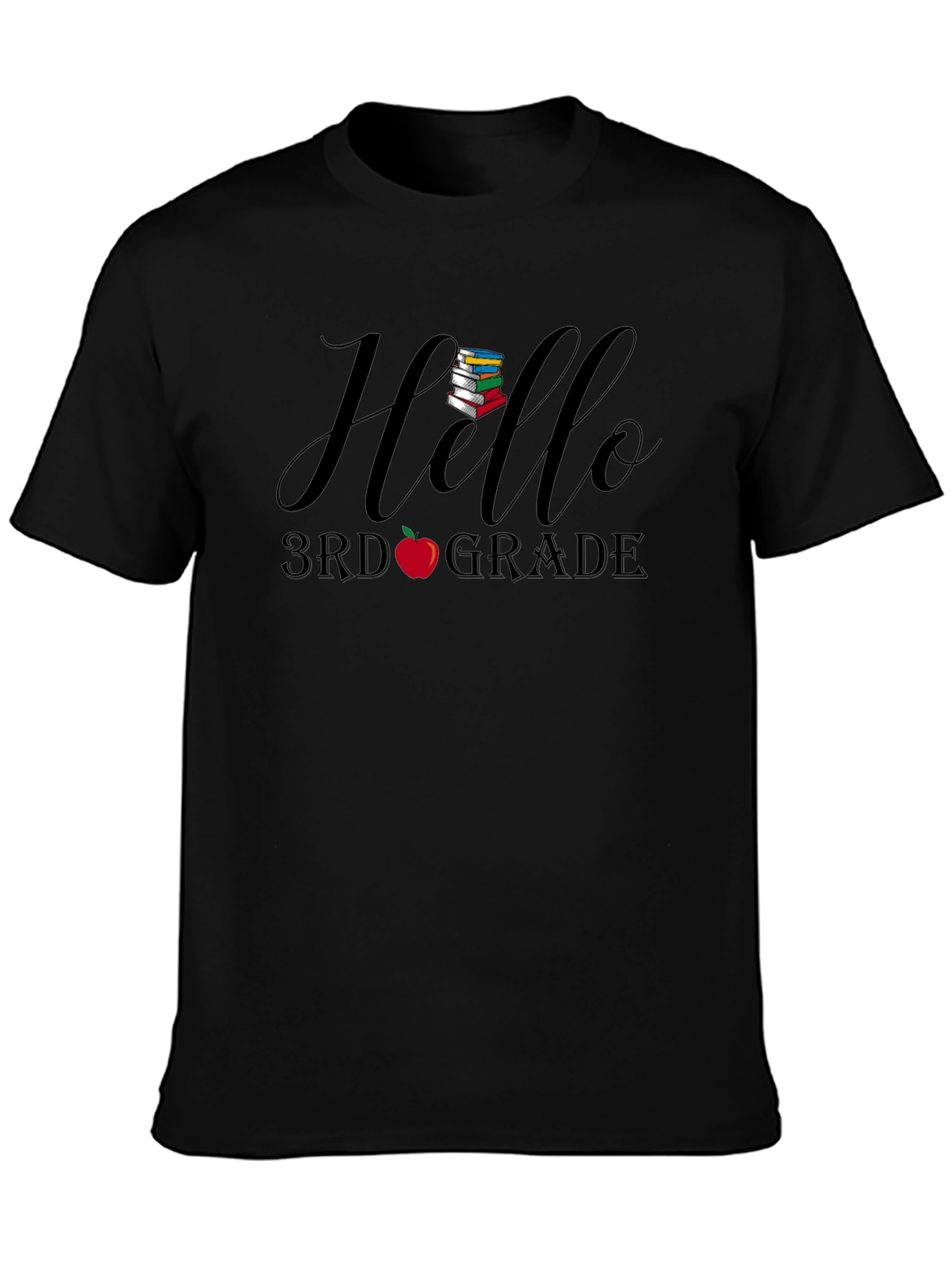 Hello 3rd Grade Black T-Shirt