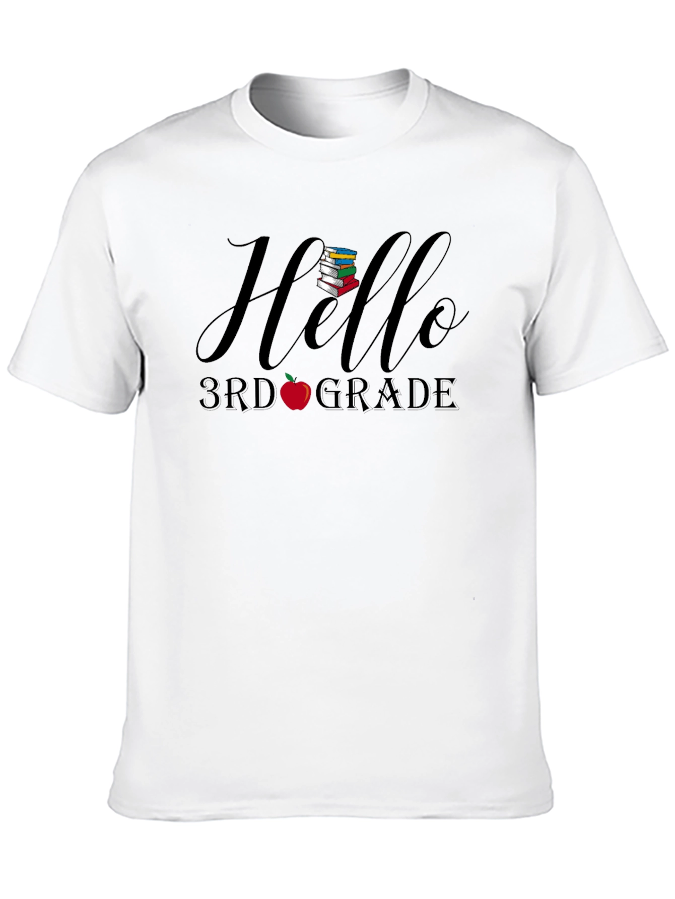 Hello 3rd Grade Black T-Shirt