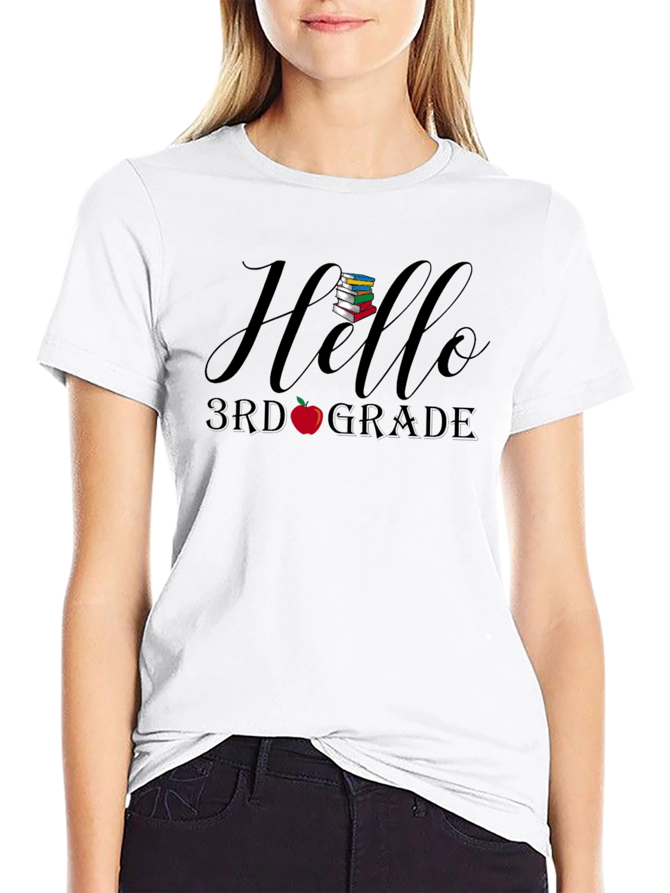 Hello 3rd Grade Black T-Shirt