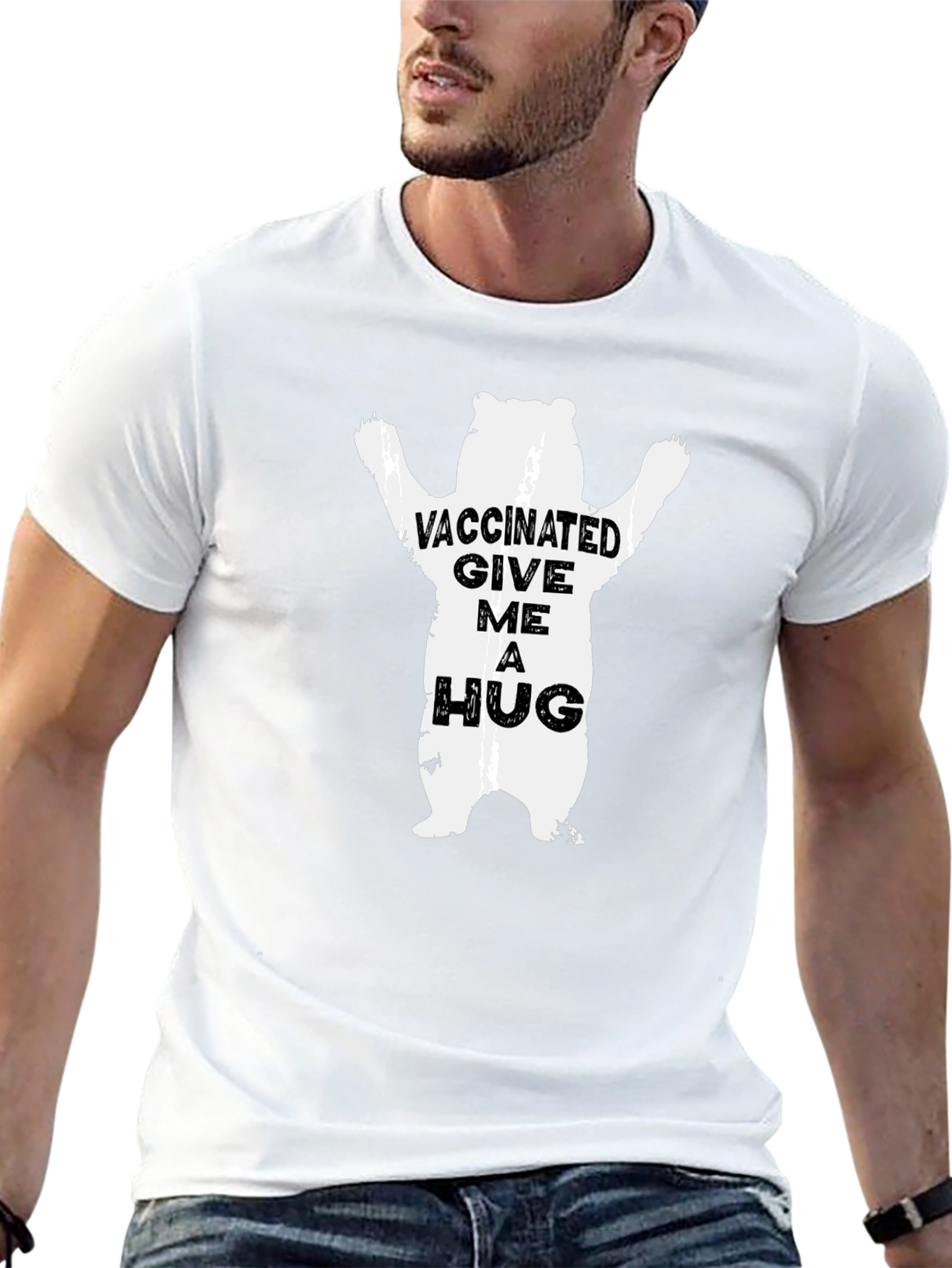 Vaccinated Bear Graphic Tee - Hugs Welcome!