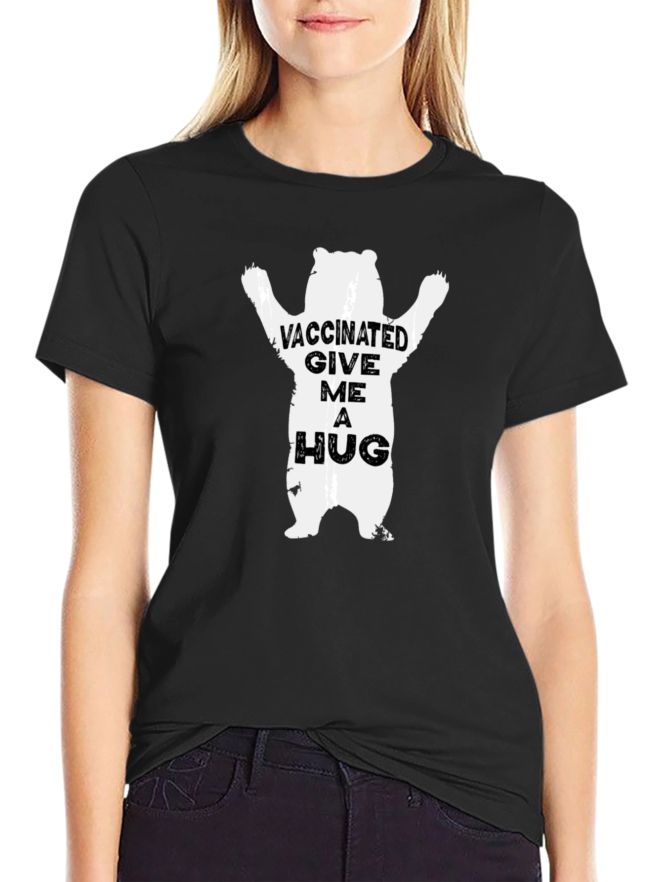 Vaccinated Bear Graphic Tee - Hugs Welcome!