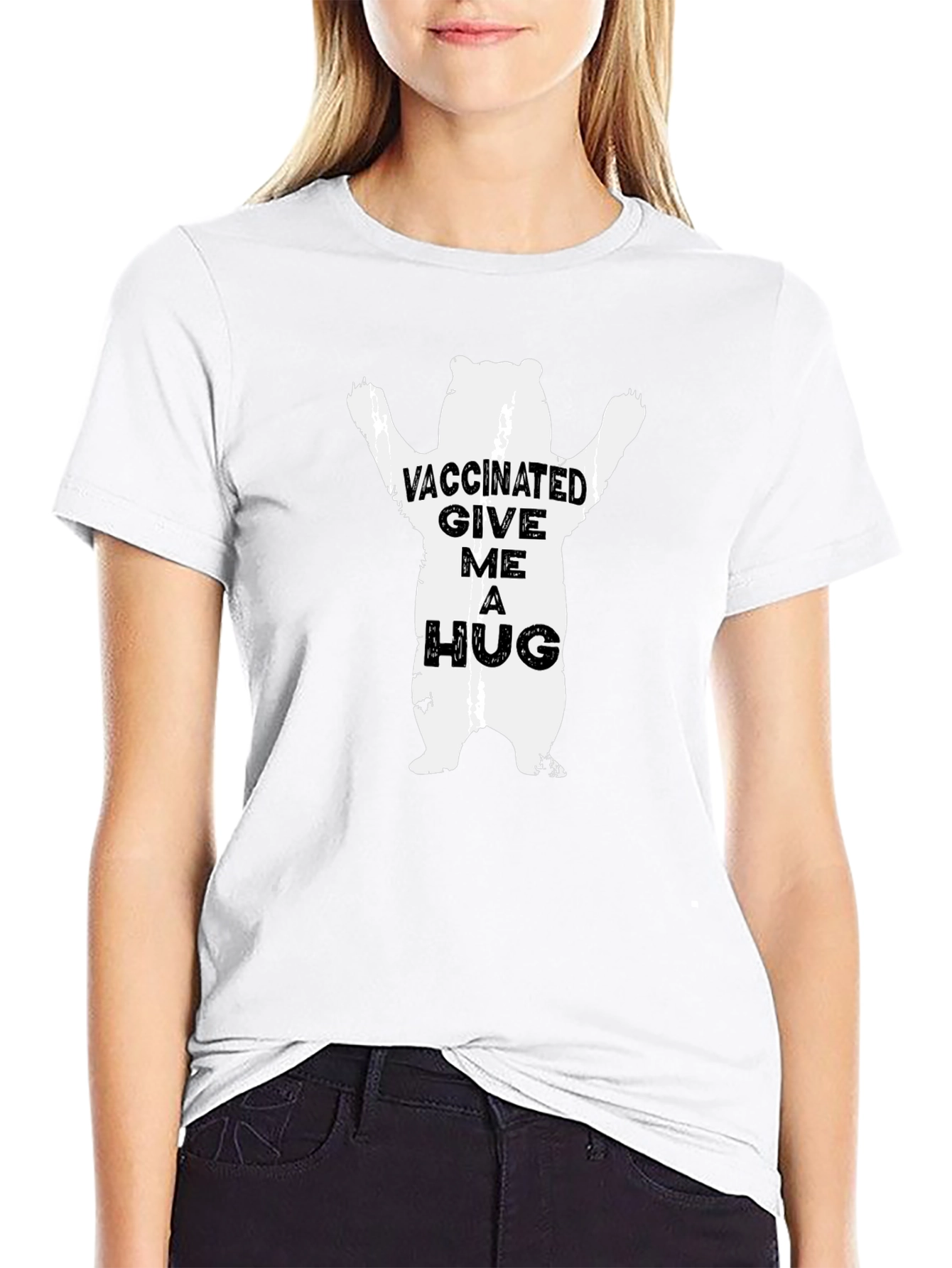Vaccinated Bear Graphic Tee - Hugs Welcome!