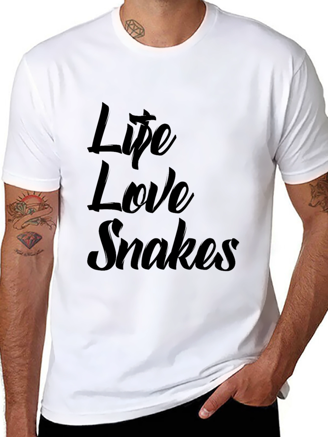Life Love Snakes Graphic Tee - Soft Cotton Blend